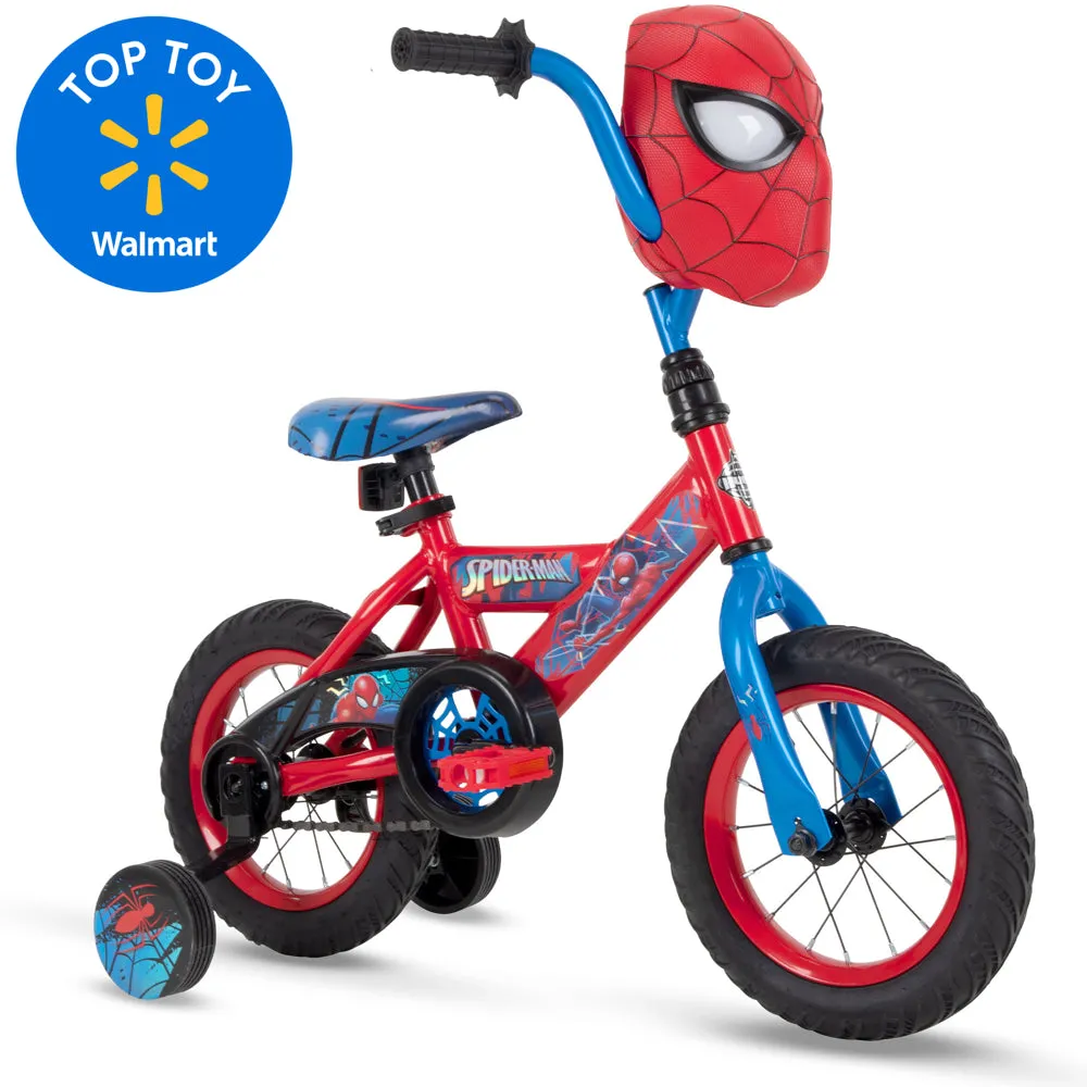 Huffy Marvel Spider-Man 12′′ Boys’ Bike with Training Wheels, Easy Assembly, Ages 3-5