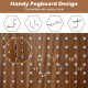 Pegboard Display with 360° Metal Hinges and Solid Wood Frame