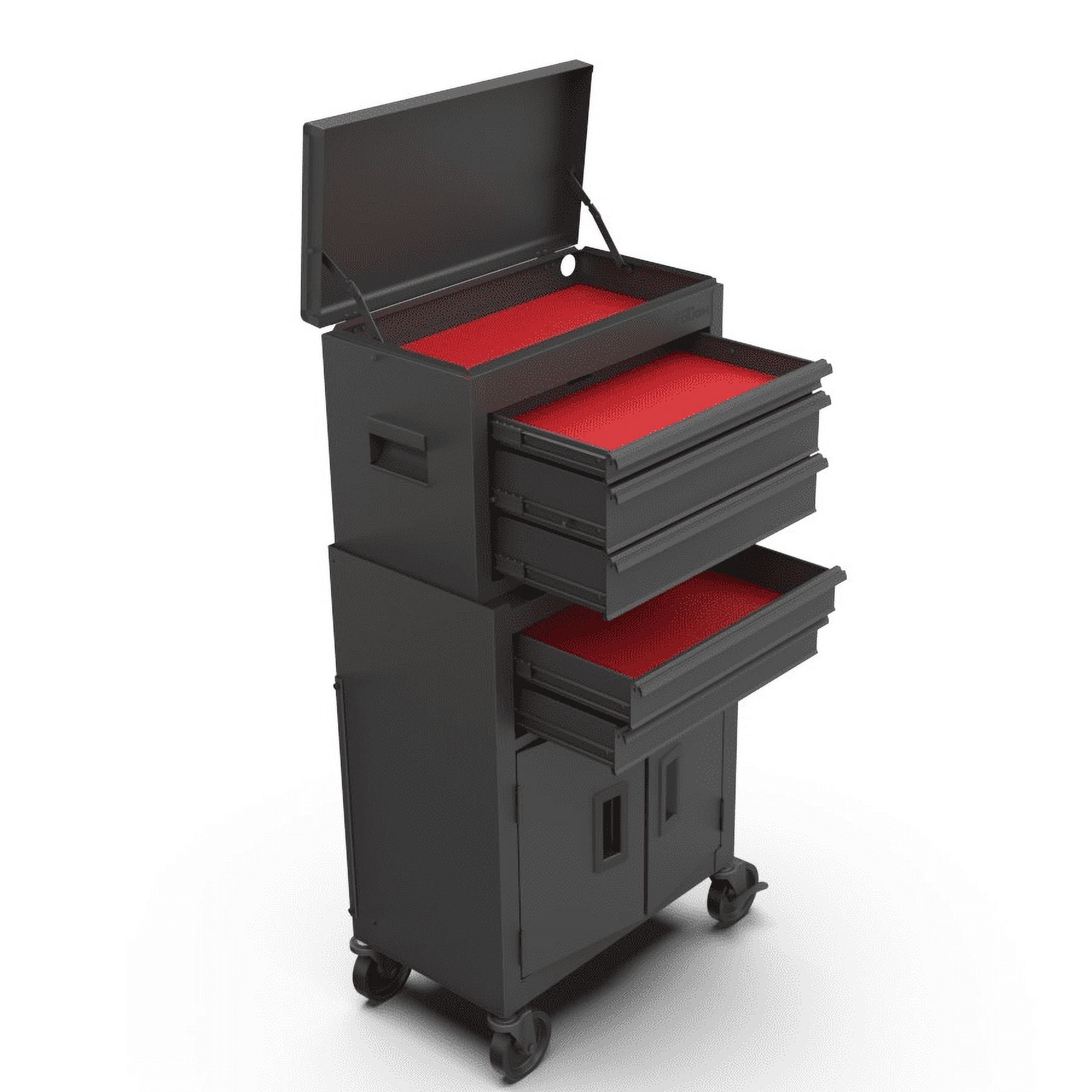 Hyper Tough 20′′ Heavy Duty Steel Tool Chest, 400 lbs Capacity, Black, 5,820 cu. in. Storage, Ball-Bearing Slides