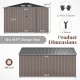 10 x 14 FT Outdoor Storage Shed with Improved Windproof Metal Structure