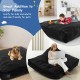 57 x 57 Inch Crash Pad Sensory Mat with Foam Blocks and Washable Velvet Cover