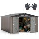 10 x 14 FT Outdoor Storage Shed with Improved Windproof Metal Structure