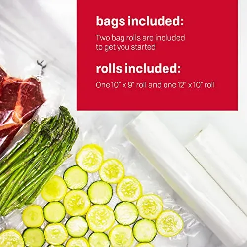 Nesco Deluxe Food VS-12 Vacuum Sealer, 130 Watts, Kit Bags & Viewing Lid