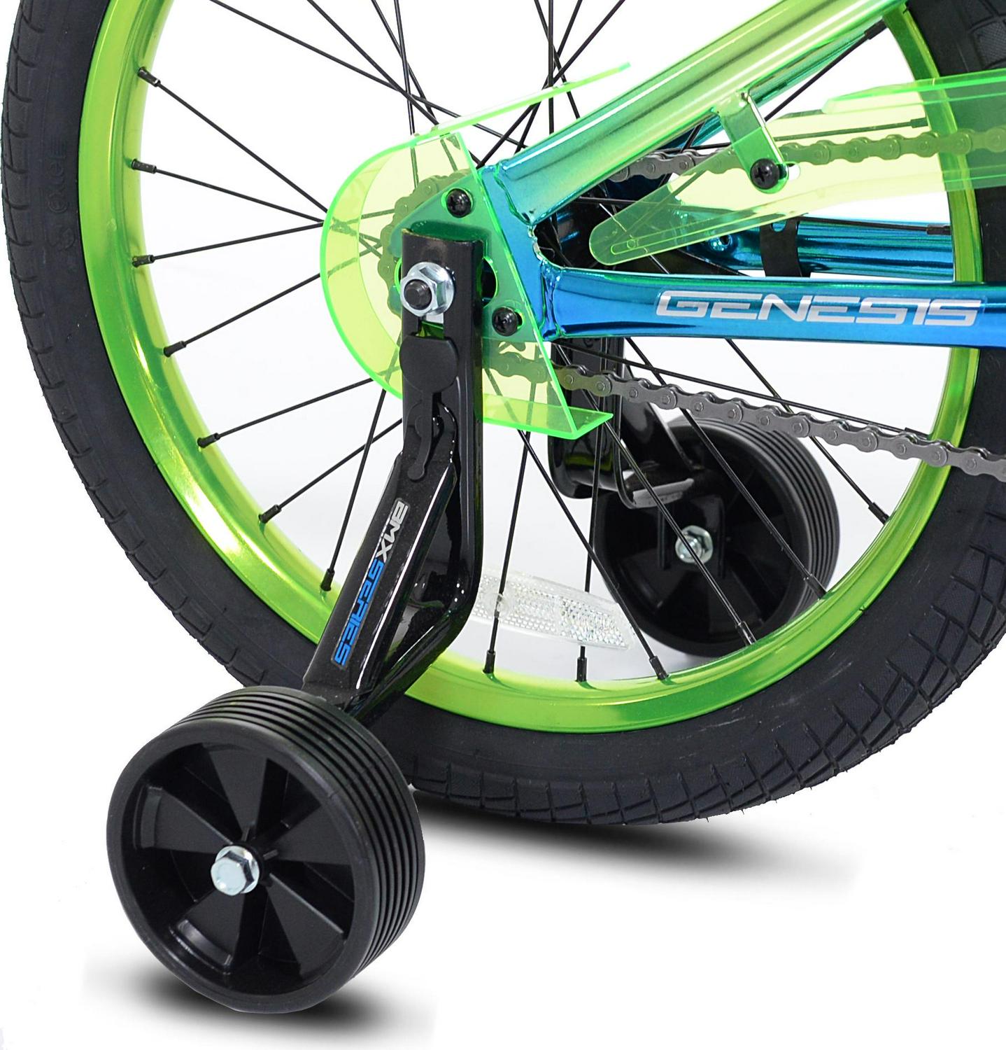 Genesis 18 Glitch Boy’s BMX Bike, Blue/Green