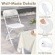 4 Pack Metal Folding Chairs with Plastic Seat and Back