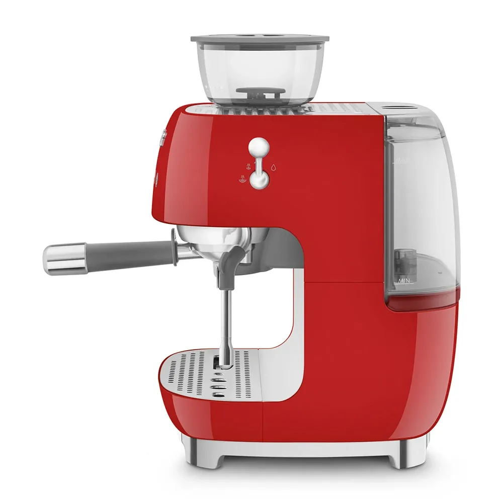 Smeg Kırmızı Öğütücülü Espresso Kahve Makinesi EGF03RDEU
