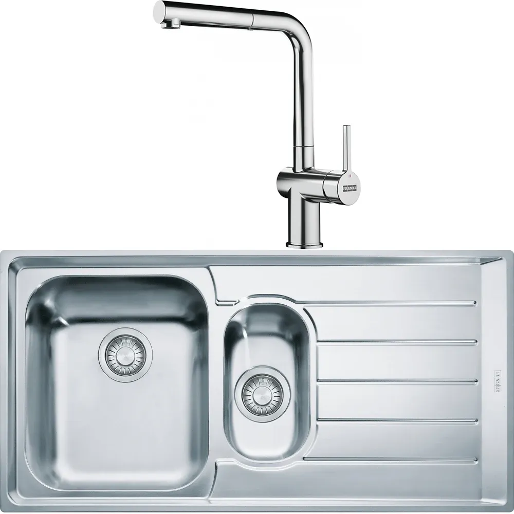 Franke Neptun NEX 651-100 Sağ Damlalıklı Evye + Active Plus Doccia Armatür Seti