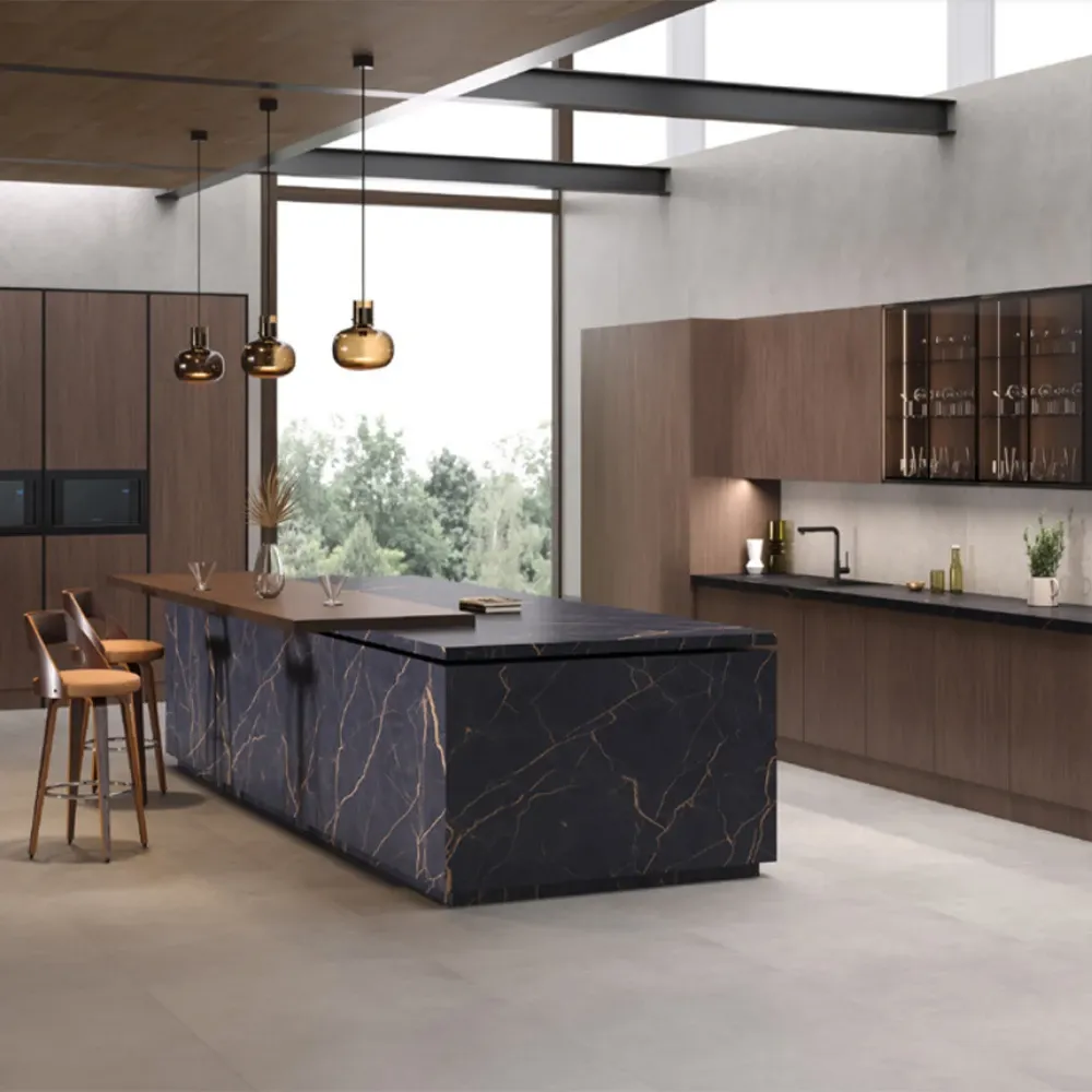 T-One Kalebodur Port Laurent 12 mm Parlak Porselen Tezgah 162x323