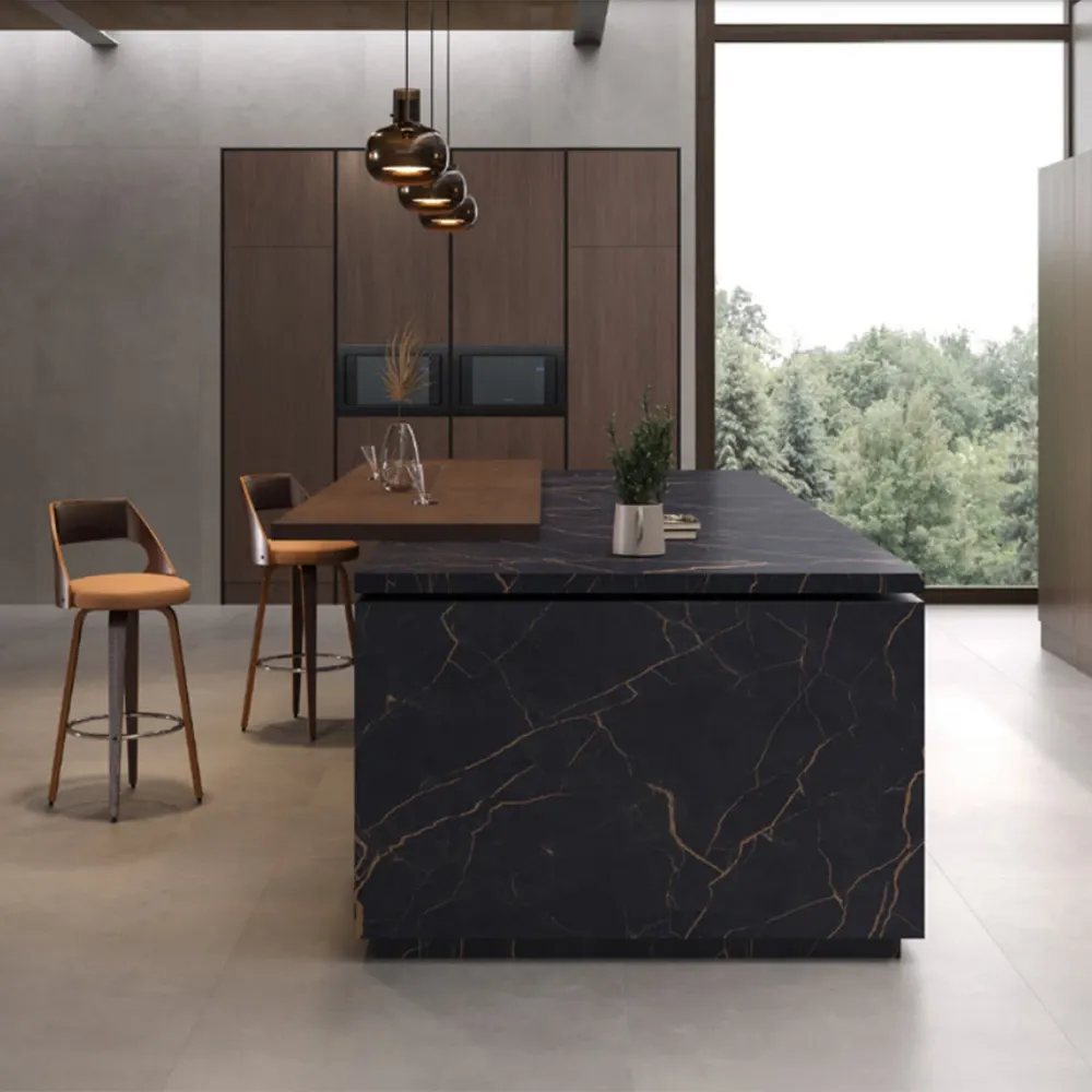 T-One Kalebodur Port Laurent 12 mm Parlak Porselen Tezgah 162x323