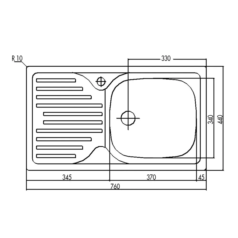 Teka Infant 45 Paslanmaz Çelik Sol Damlalıklı Eviye