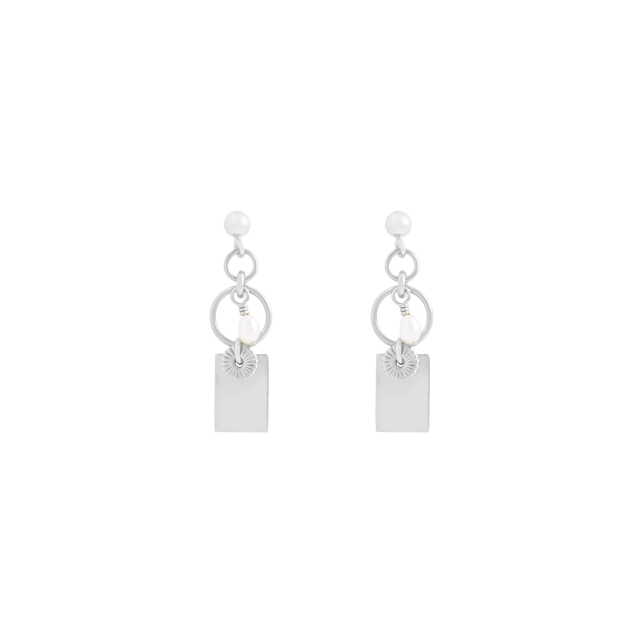 Indy Freshwater Pearl Earrings - Silver