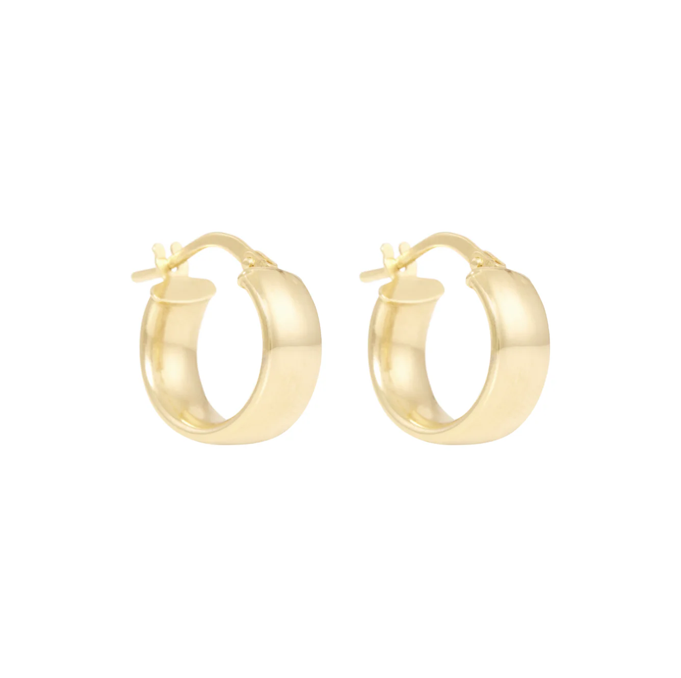 Olivia Hoop Earrings - Solid Gold