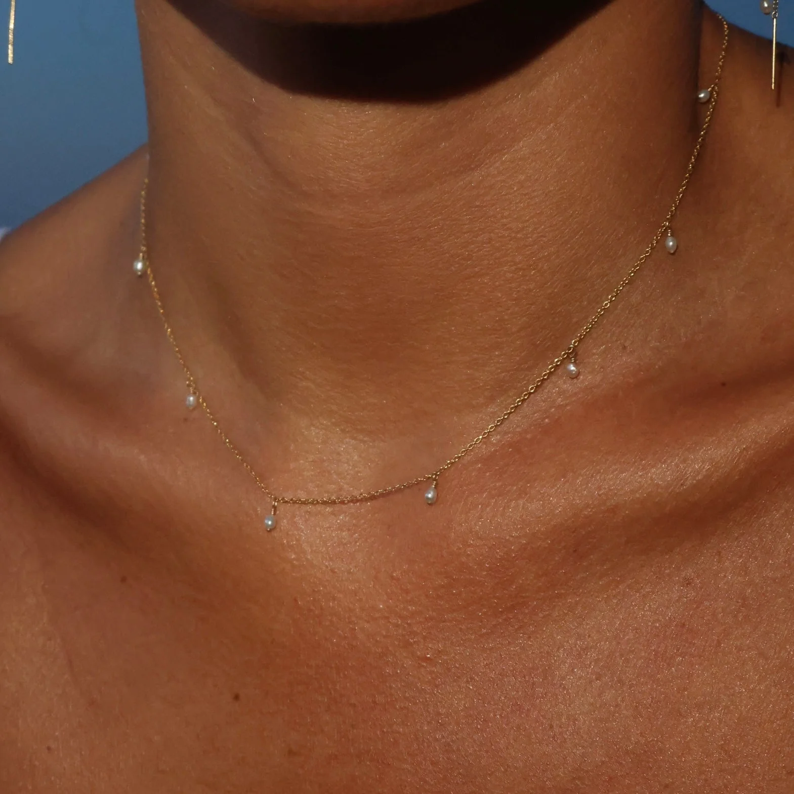 Prim Freshwater Pearl Necklace - Gold