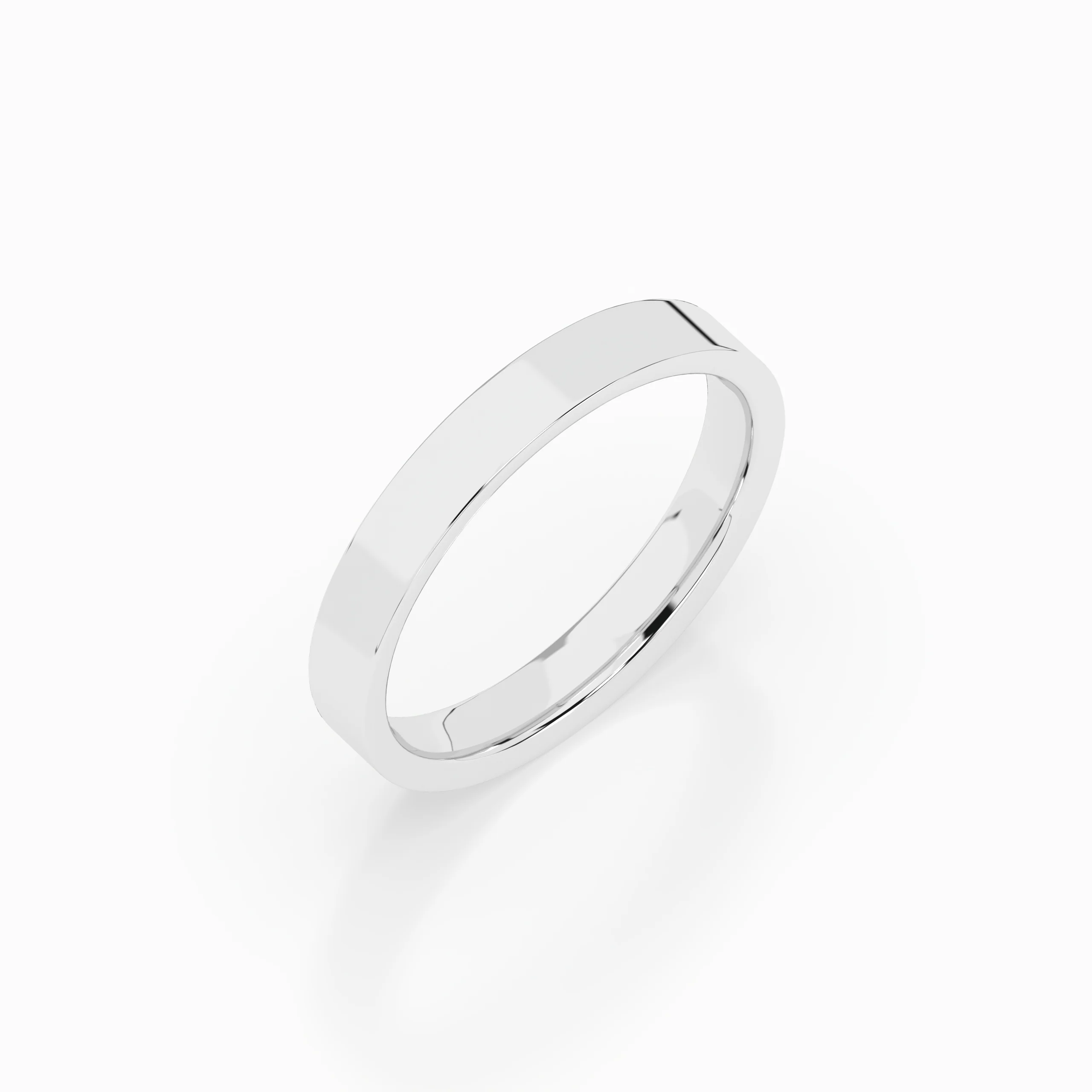 Cigar Ring 3mm - 5mm - White Gold