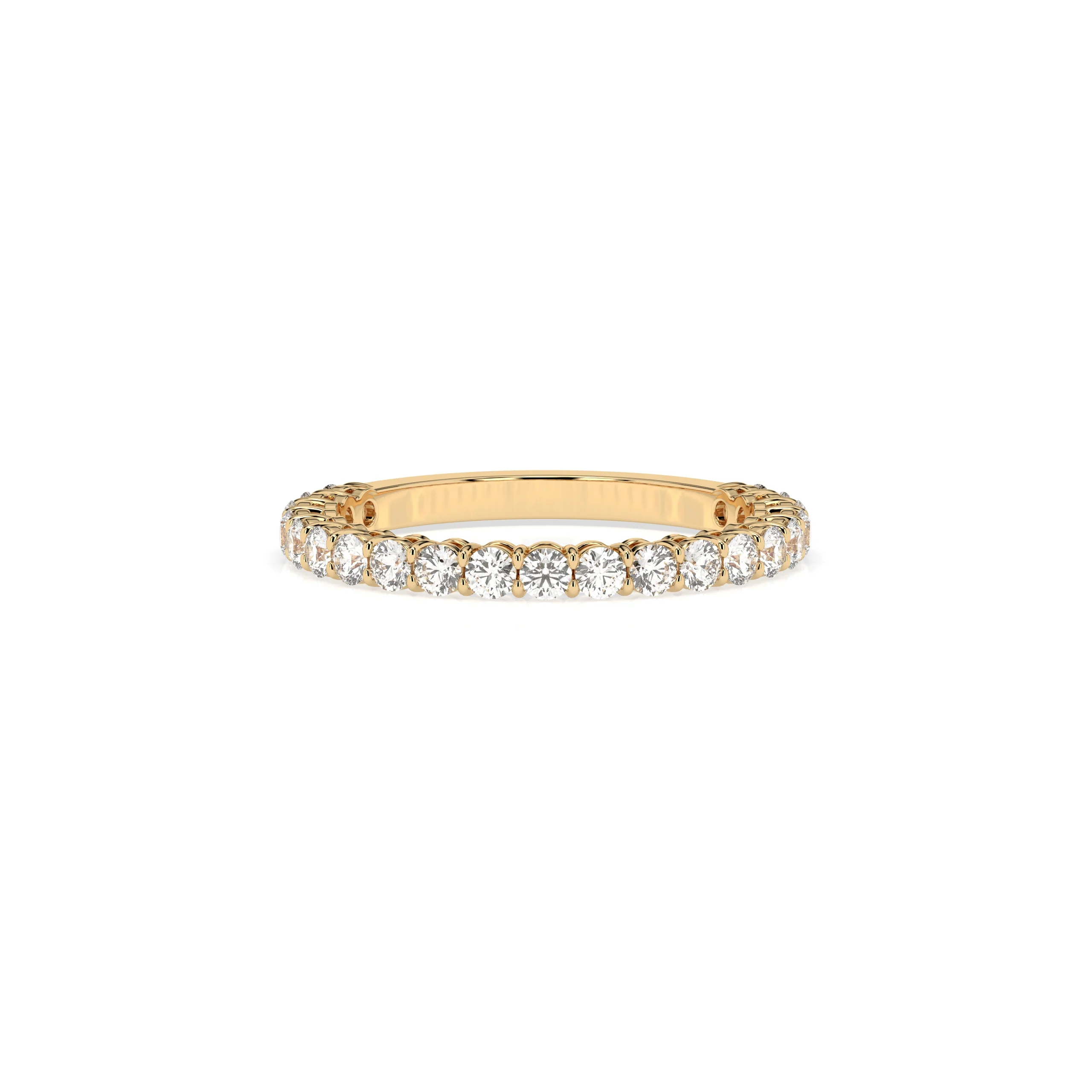 Teya 3/4 Pave Ring - Yellow Gold