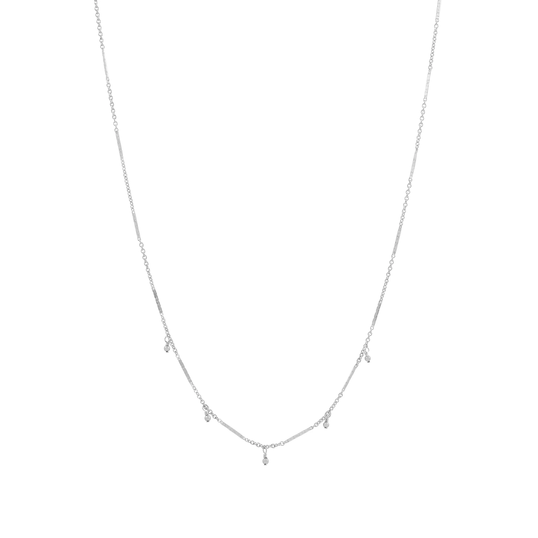 Tae Beaded Necklace - Sterling Silver