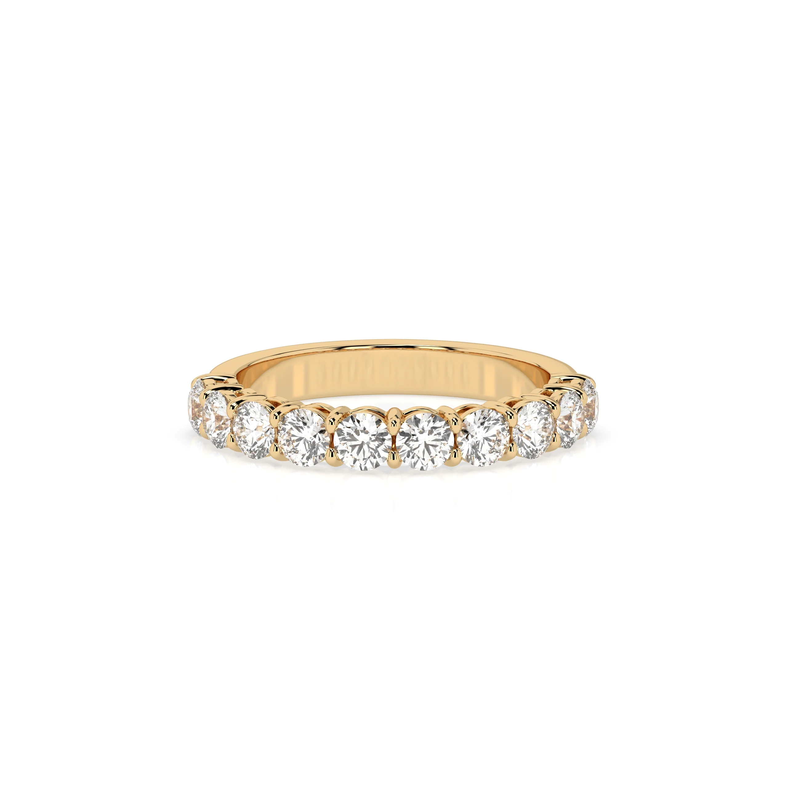 Teya 3/4 Pave Ring - Yellow Gold