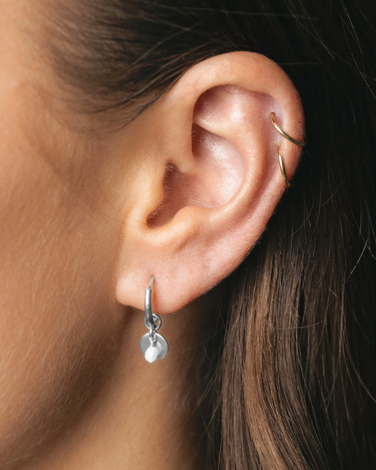 Sia Mini Hoop Earrings - Silver