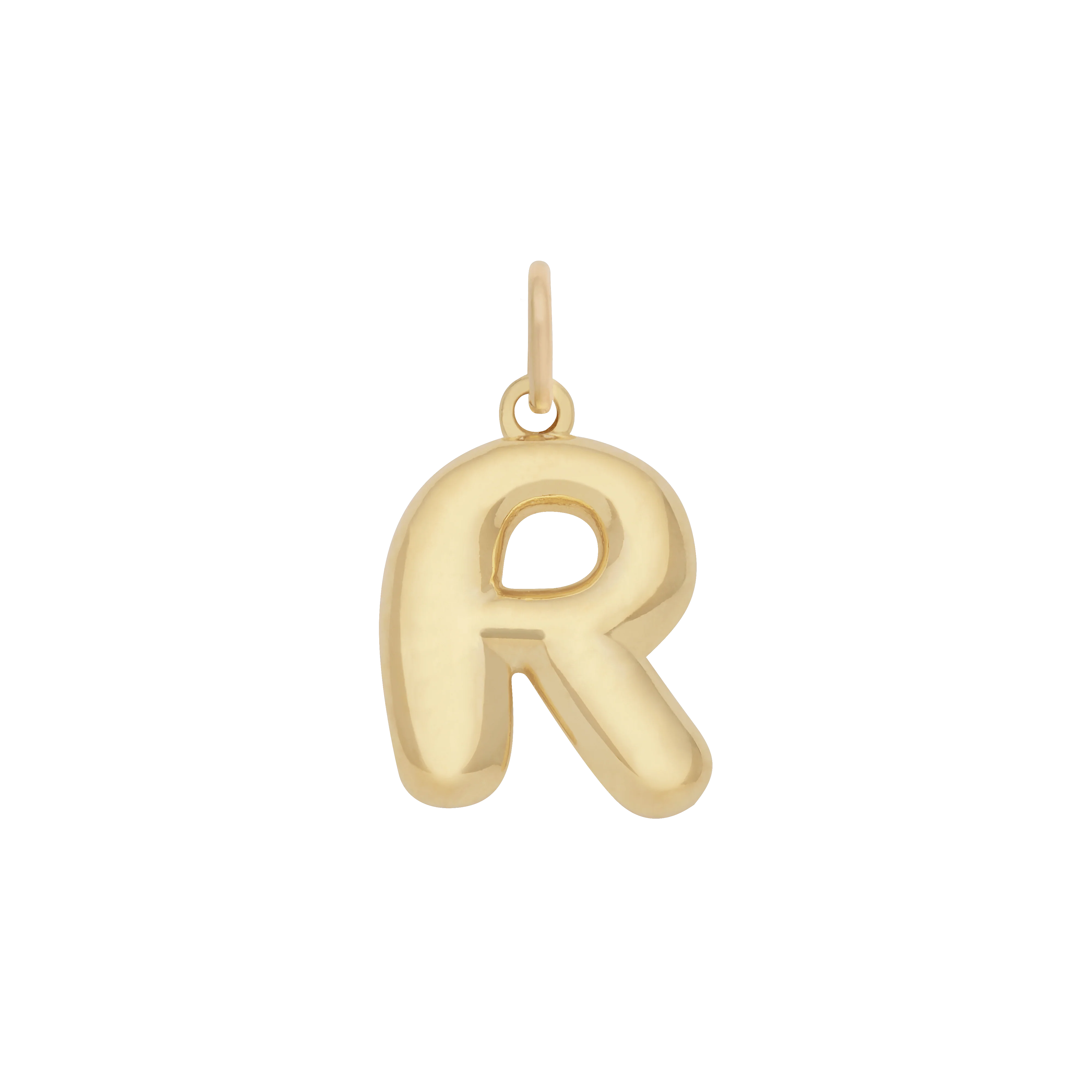 Bubble Letter Charm - Gold