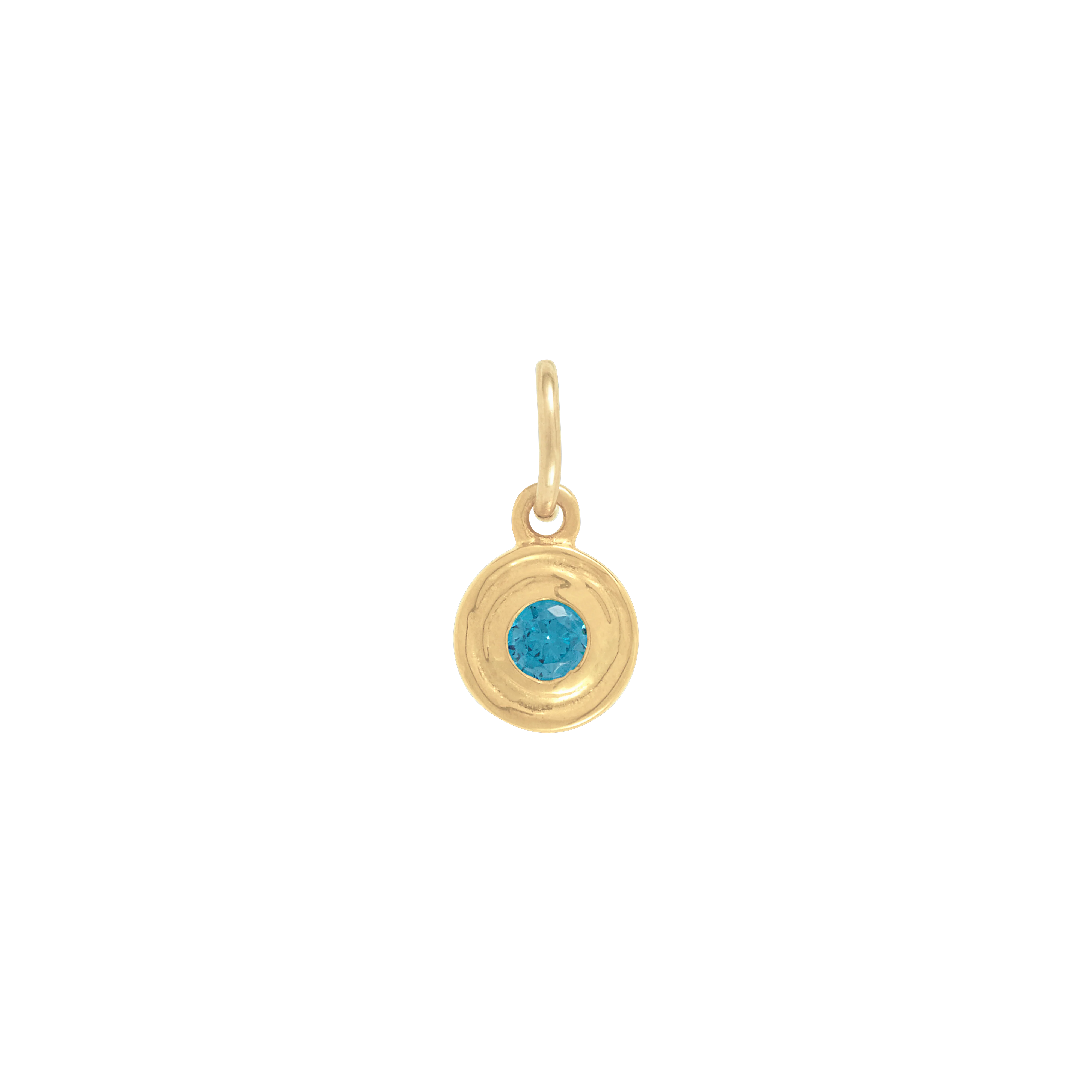 Hanging Birthstone Charm - Gold