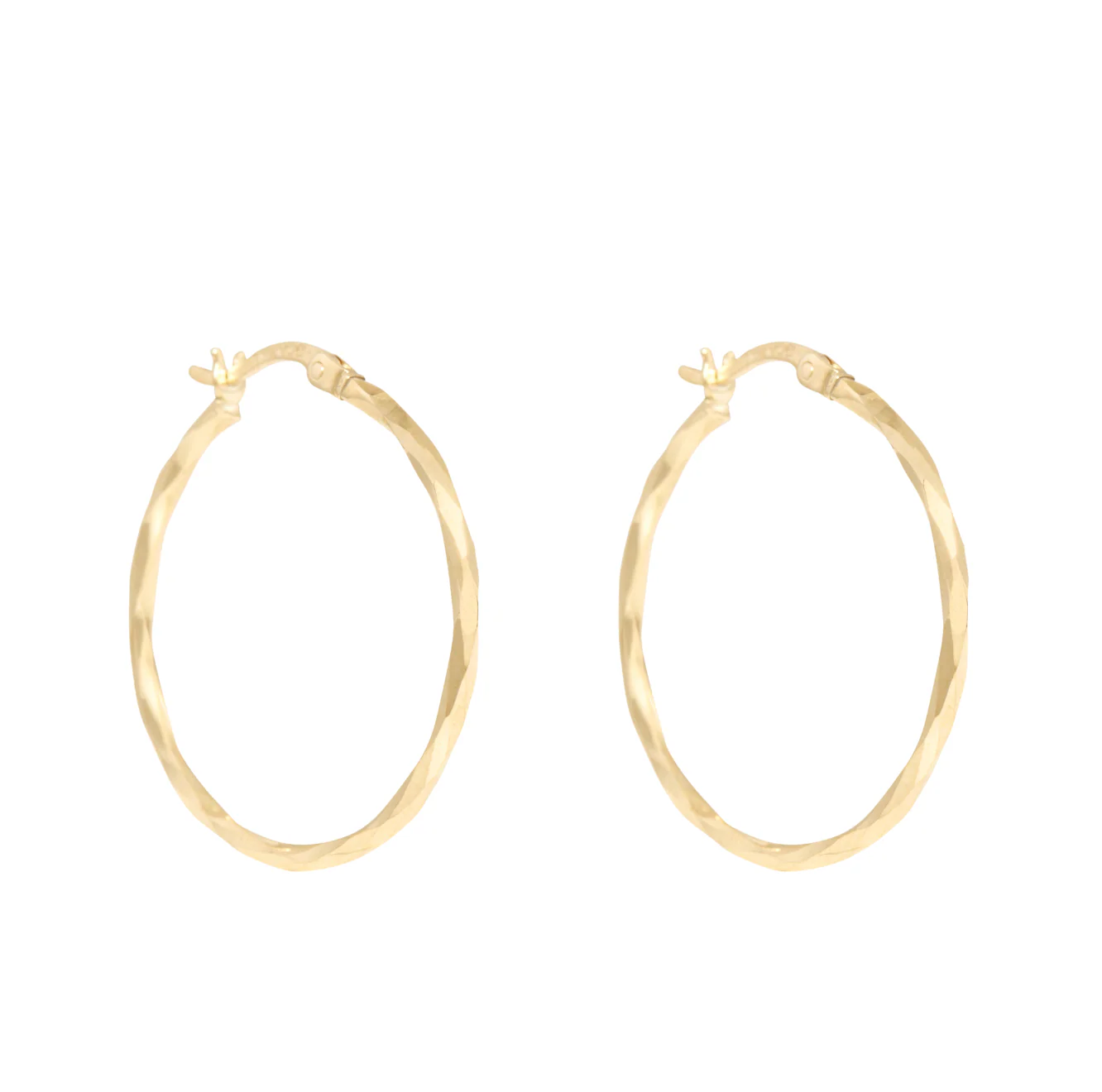 Ophelia Hoop Earrings - Solid Gold