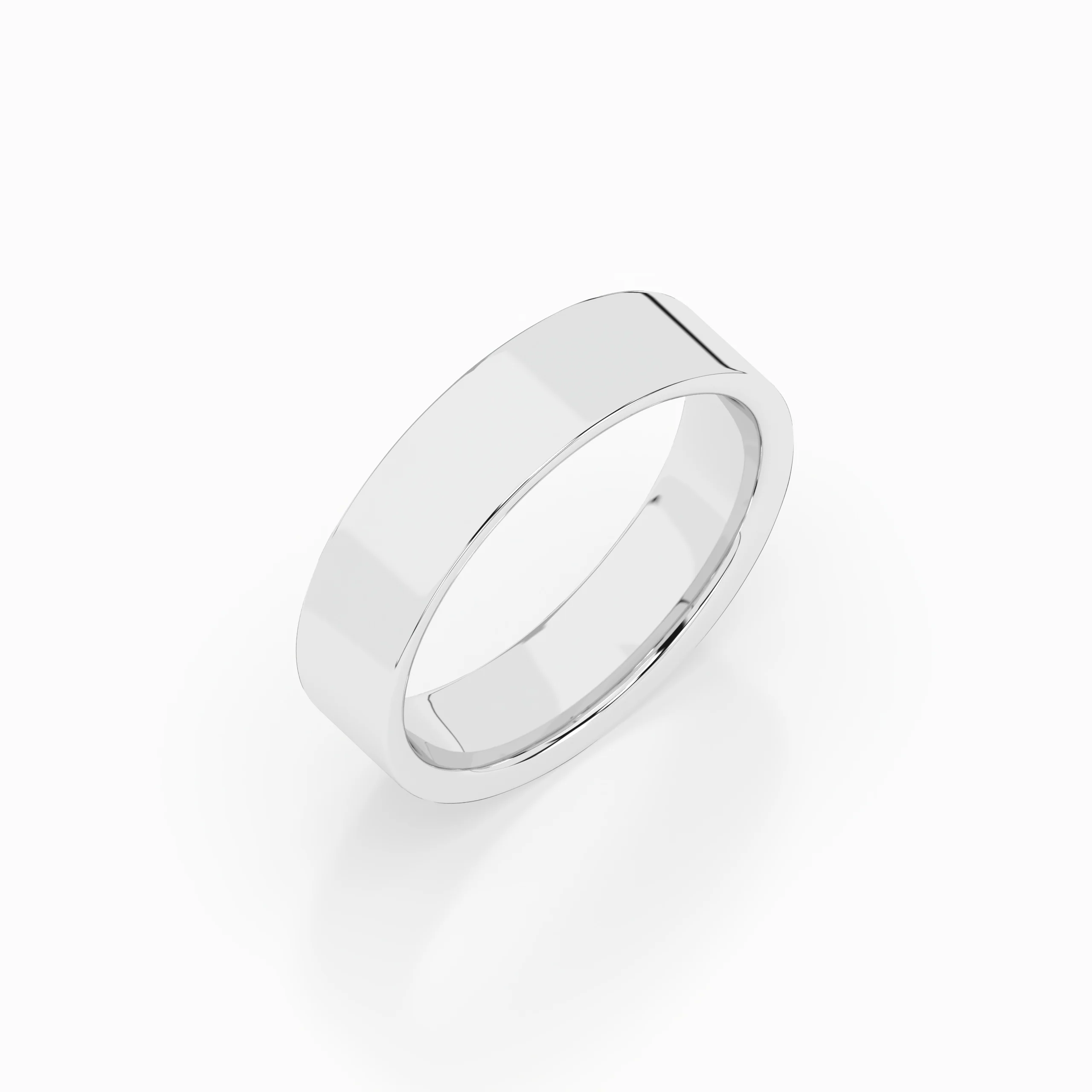 Cigar Ring 3mm - 5mm - White Gold