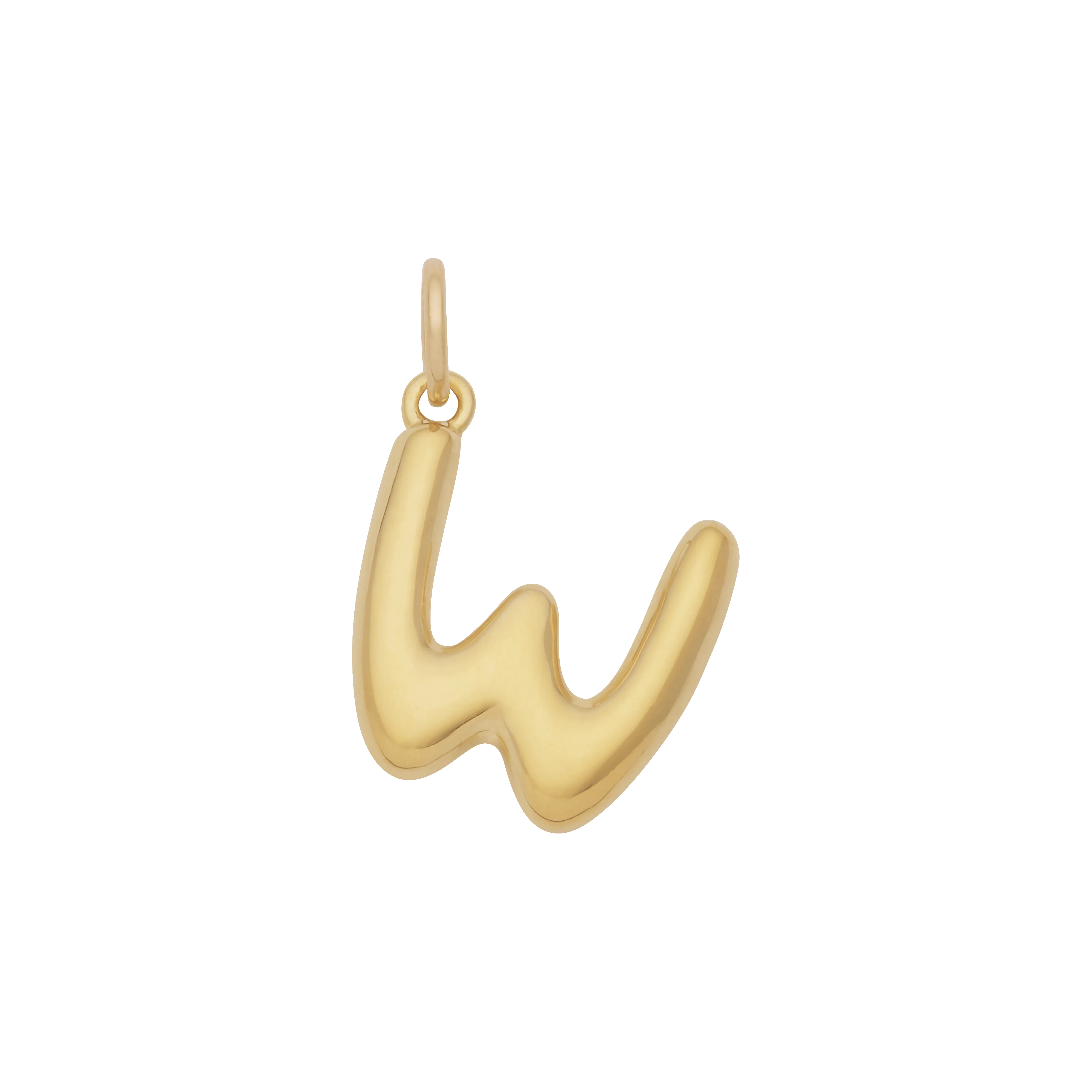 Bubble Letter Charm - Gold