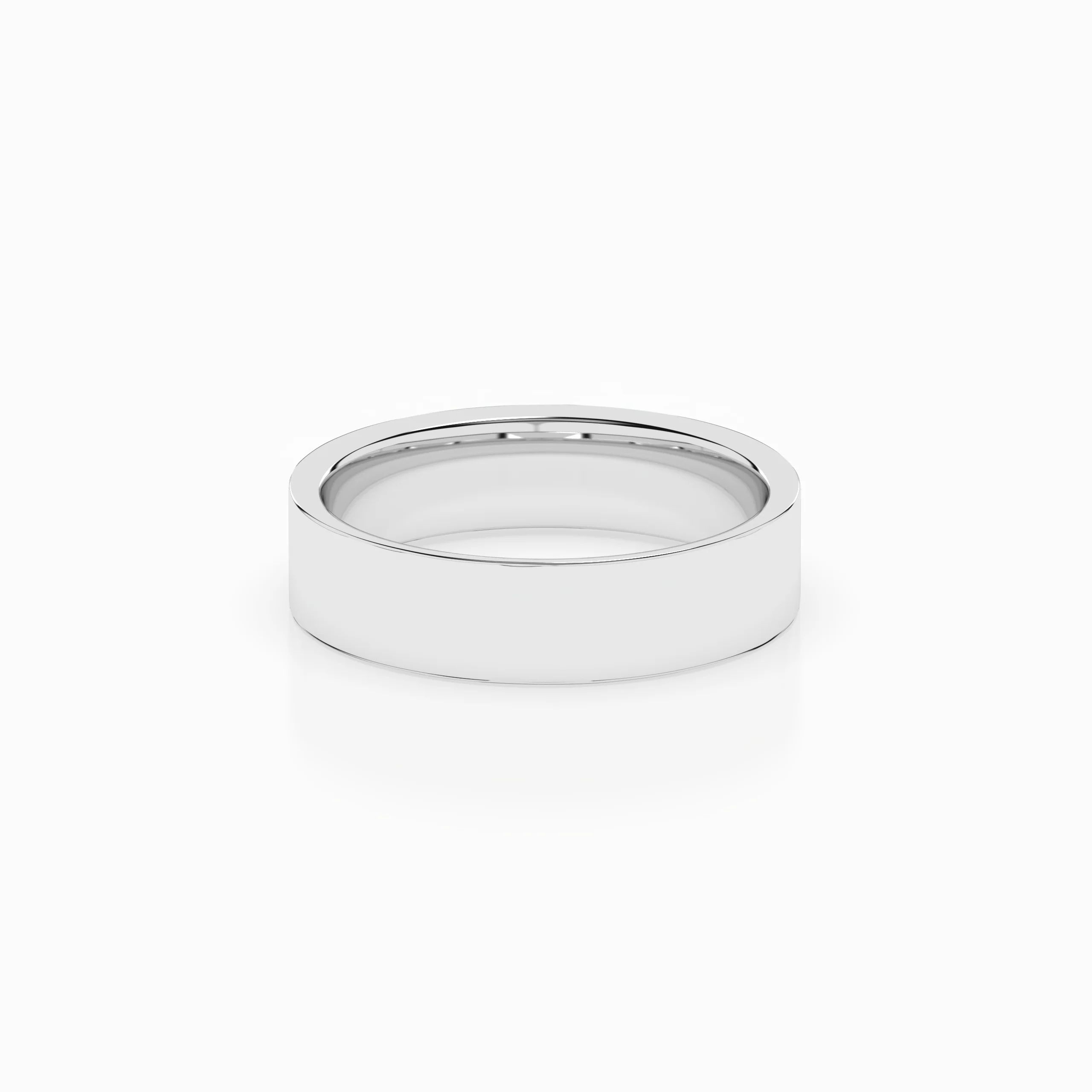 Cigar Ring 3mm - 5mm - White Gold