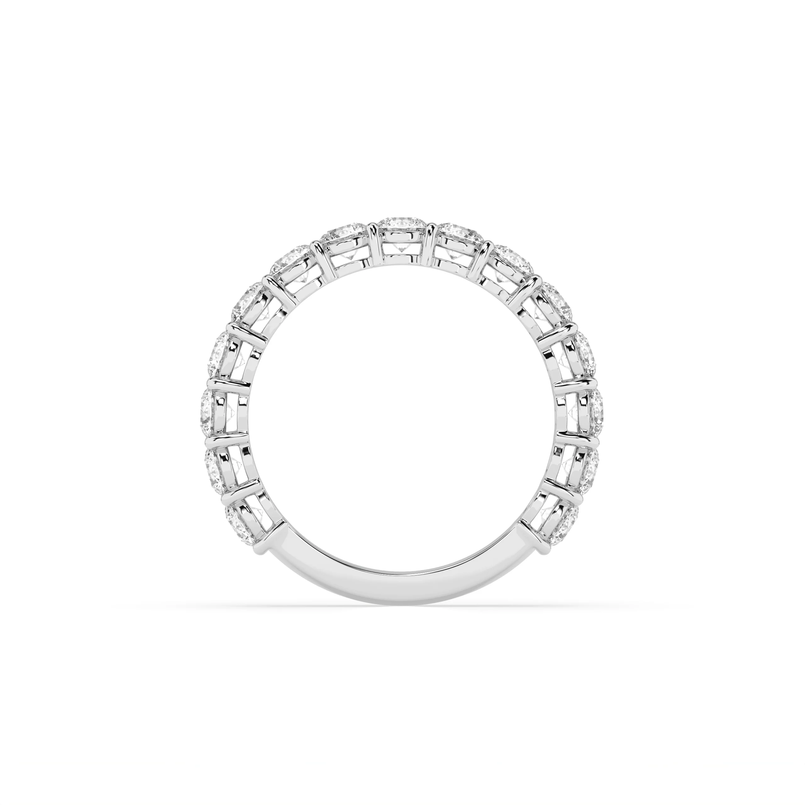 Teya 3/4 Pave Ring - White Gold