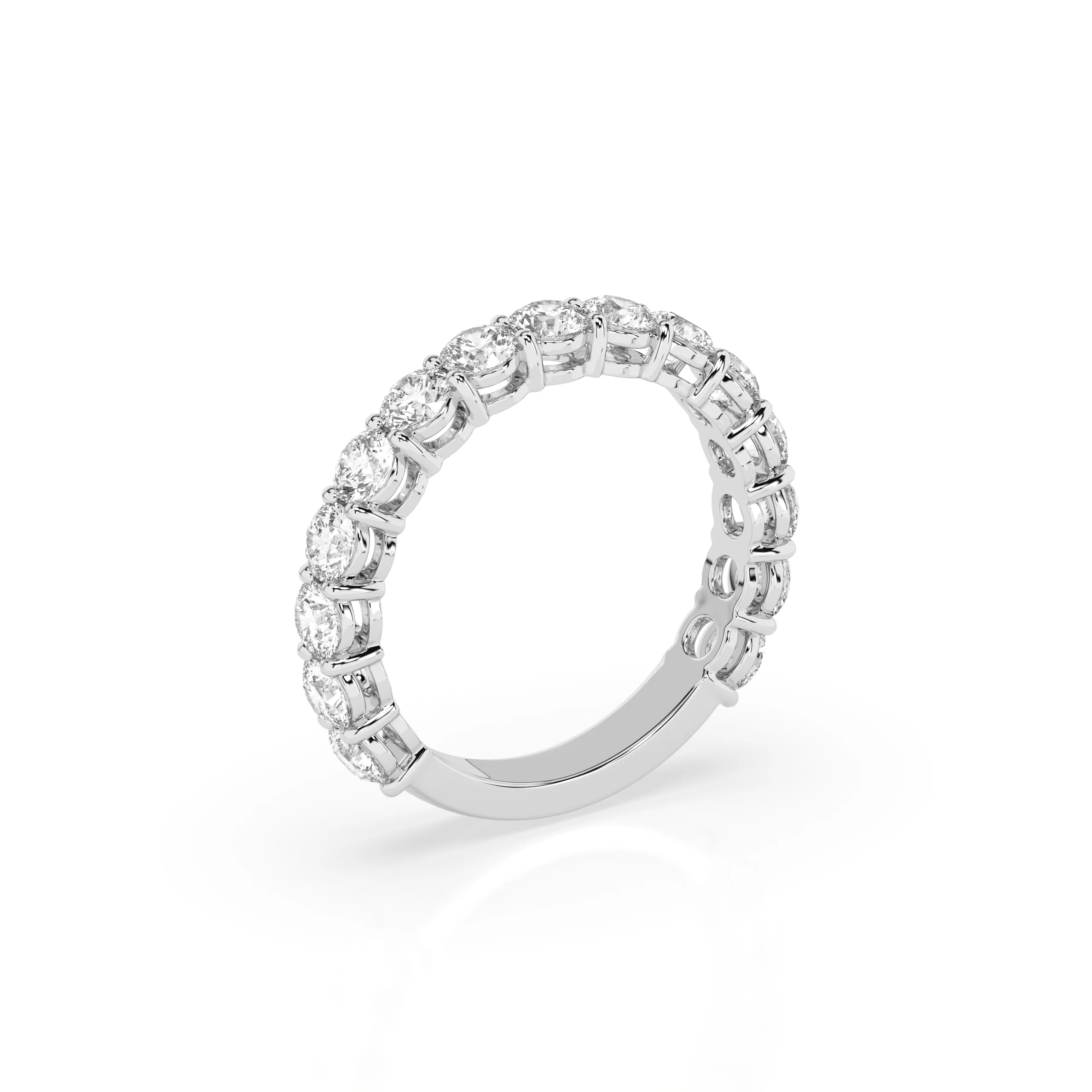Teya 3/4 Pave Ring - White Gold
