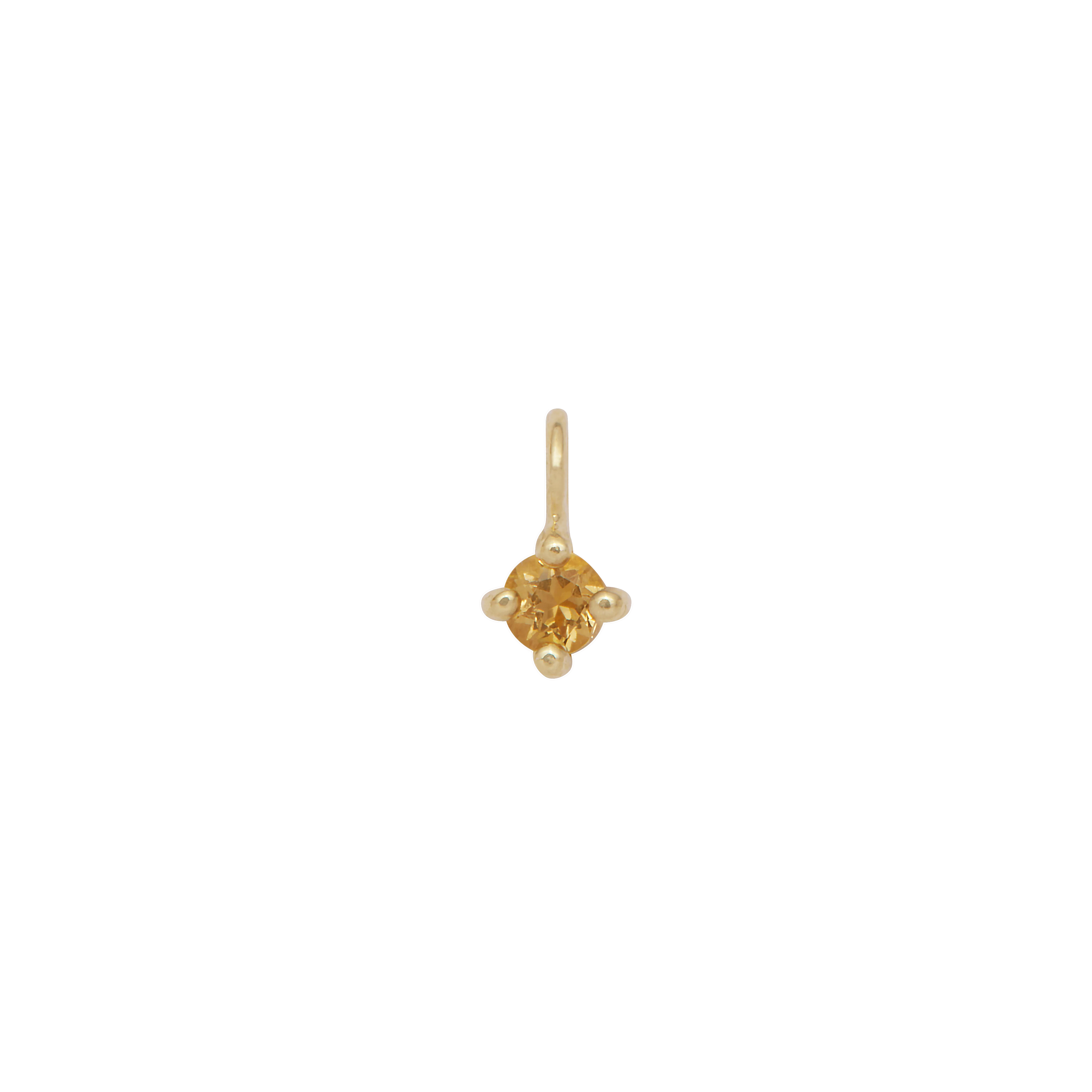 Birthstone Hanging Charm - Solid Gold