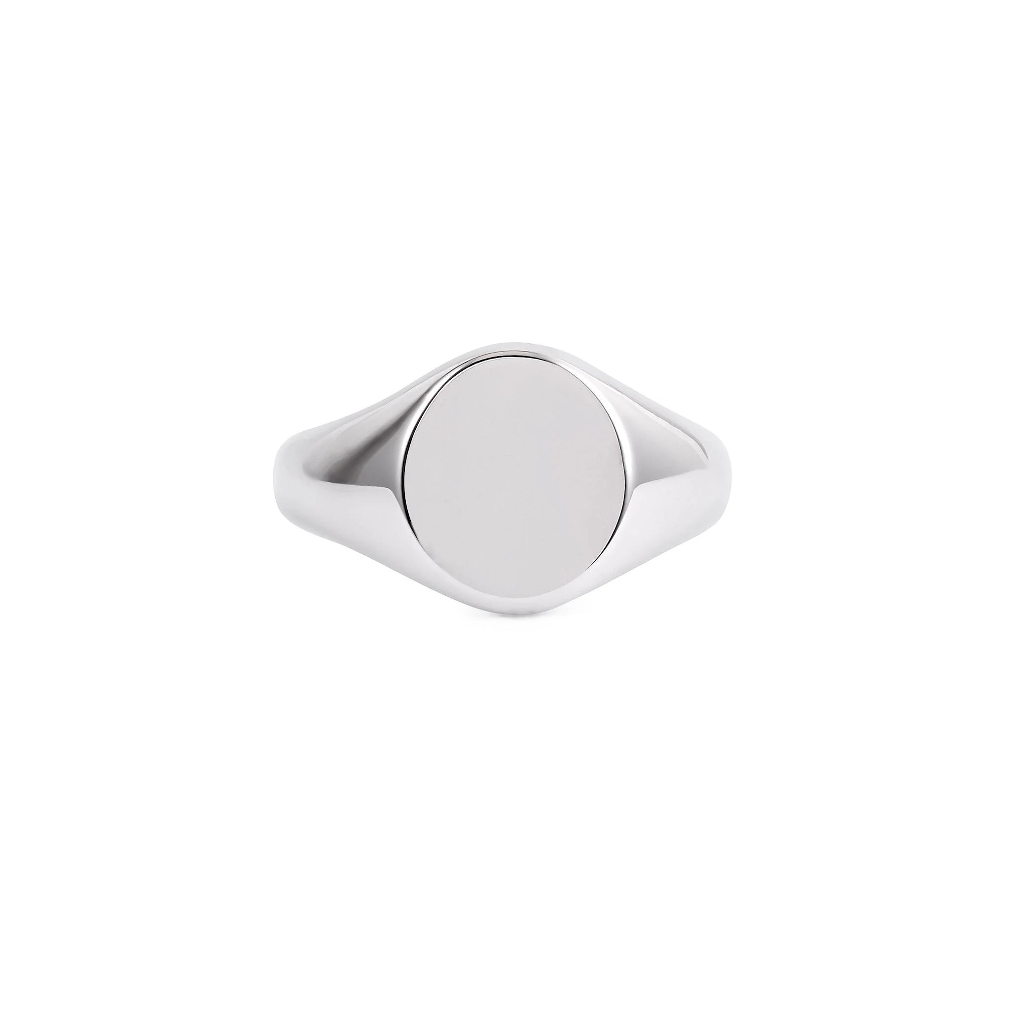 Men's Oval Signet Ring - Sterling Silver