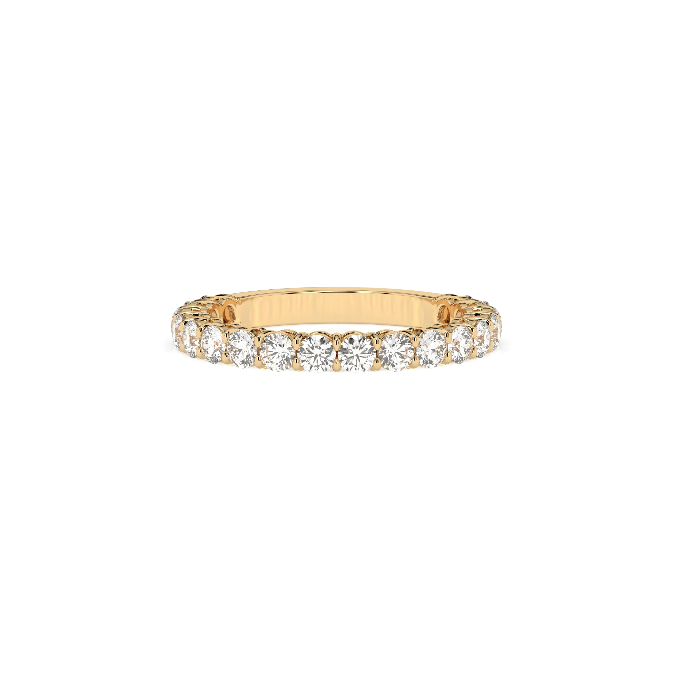 Teya 3/4 Pave Ring - Yellow Gold