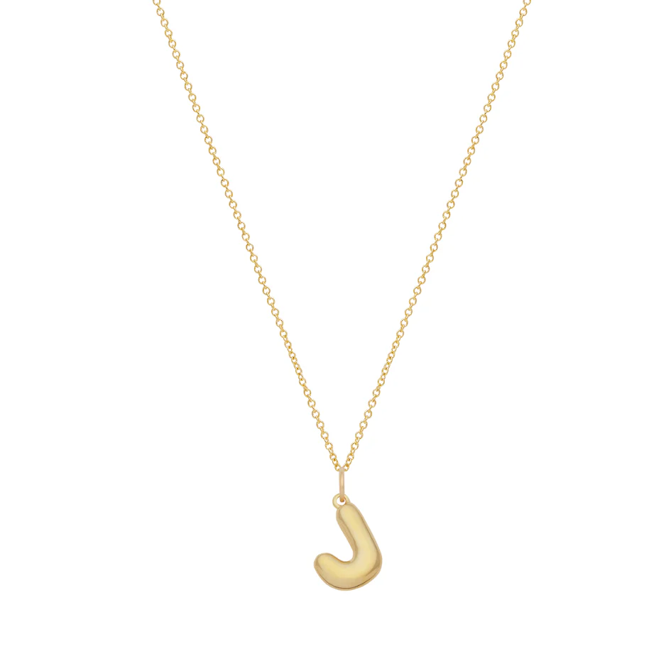 Bubble Letter Necklace - Gold