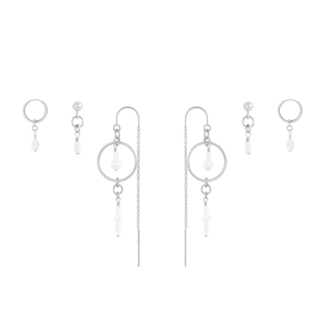 Sierra Earring Stack  - Silver