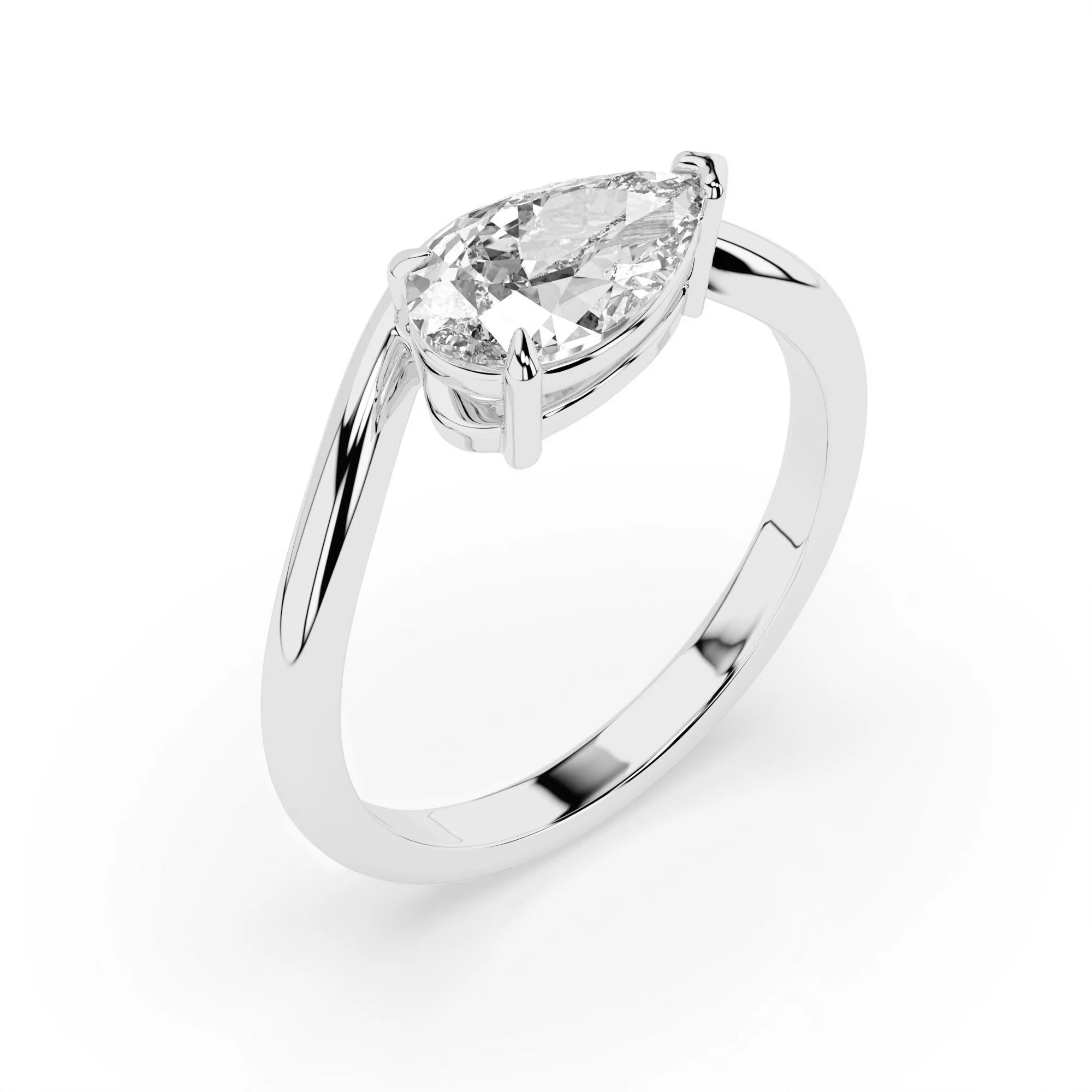 Mira Ring - 9k White Gold