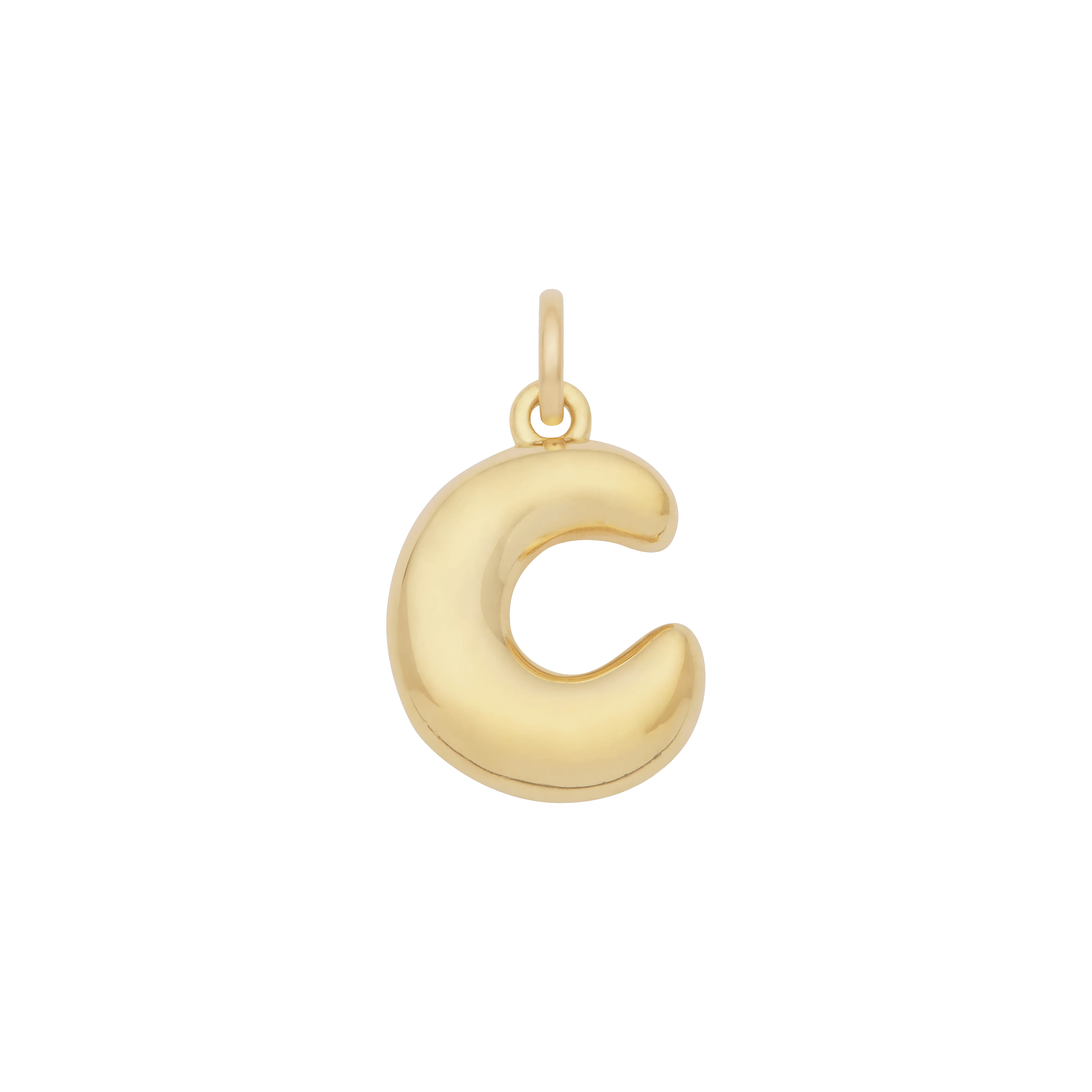 Bubble Letter Charm - Gold