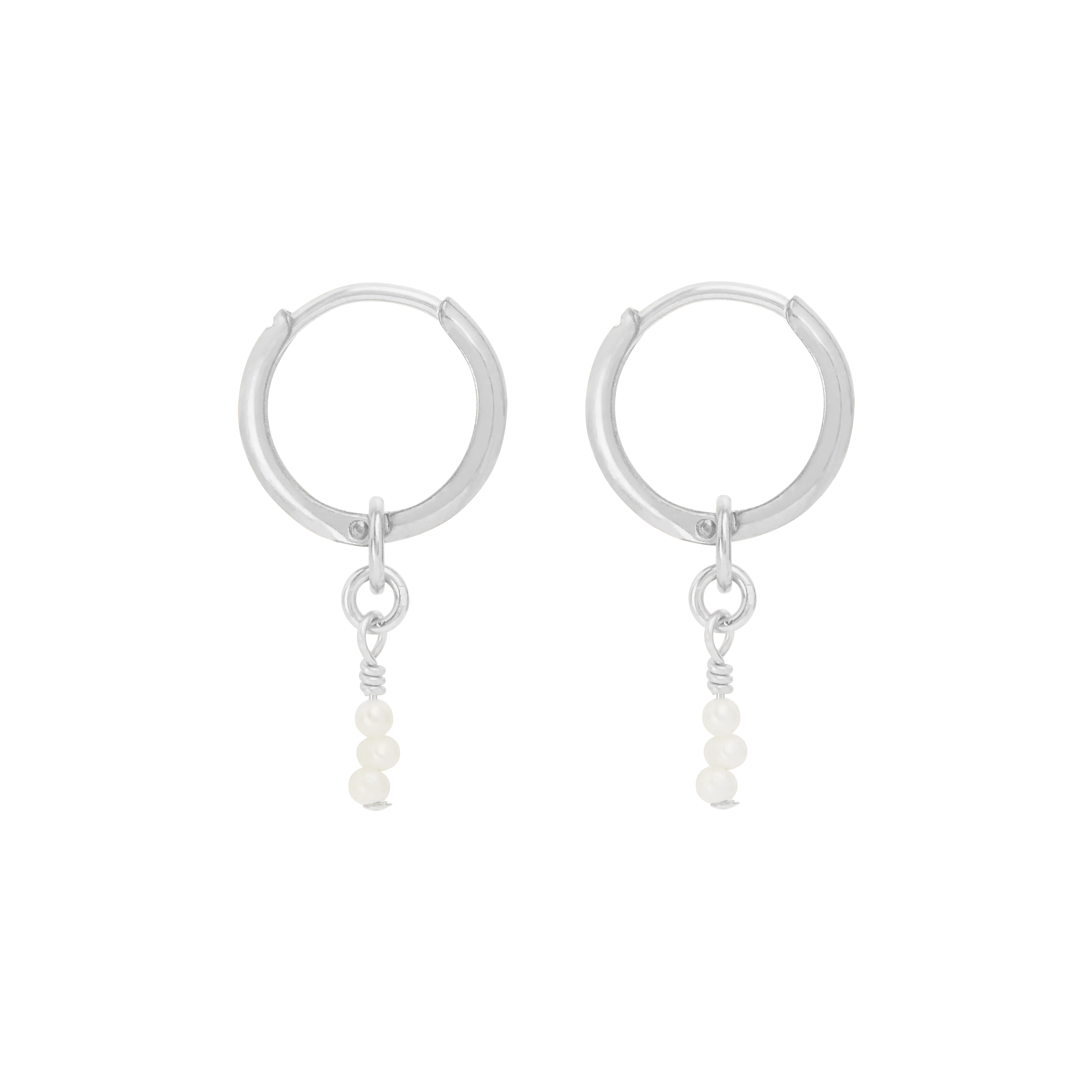 Claire Mini Hoop Earrings - Silver