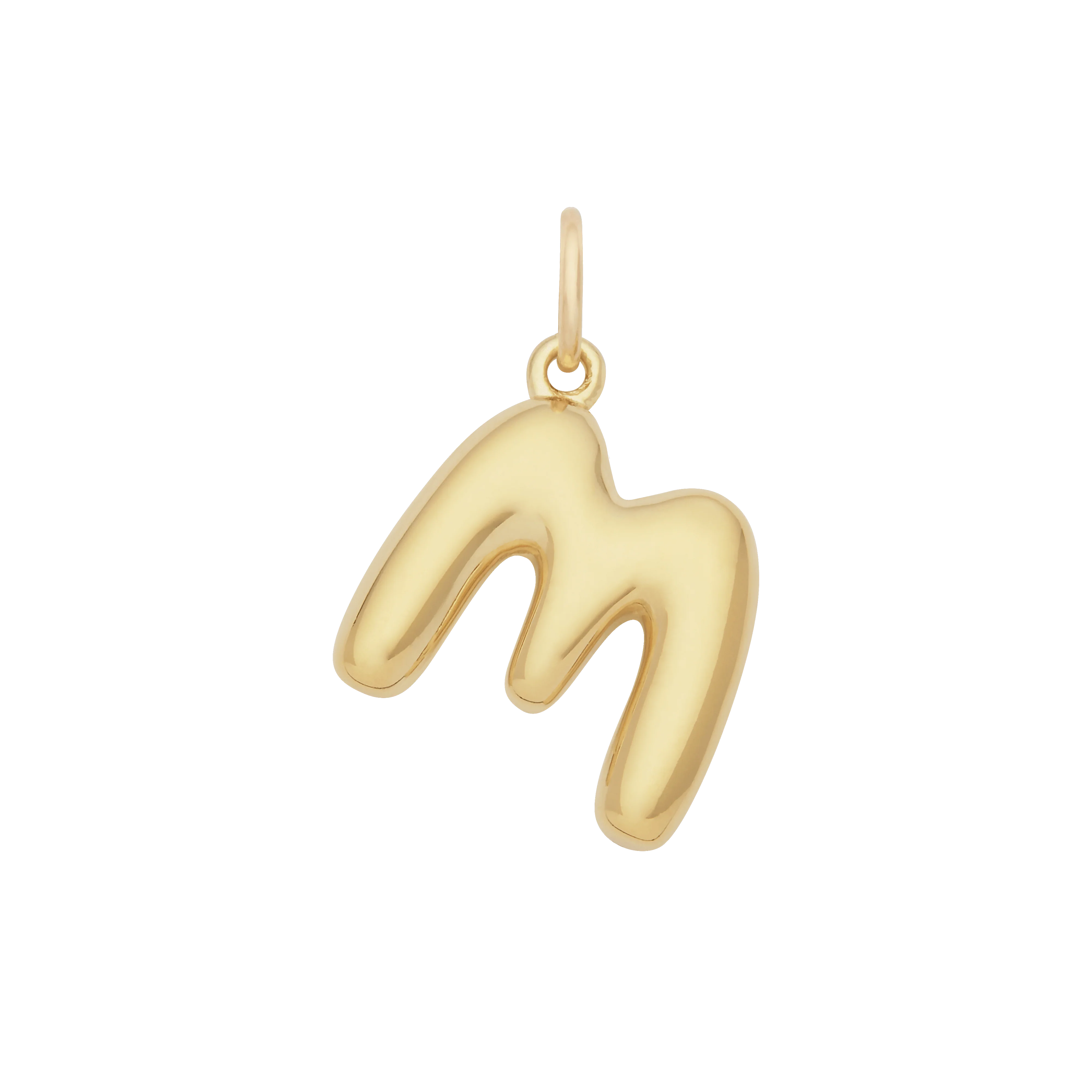 Bubble Letter Charm - Gold