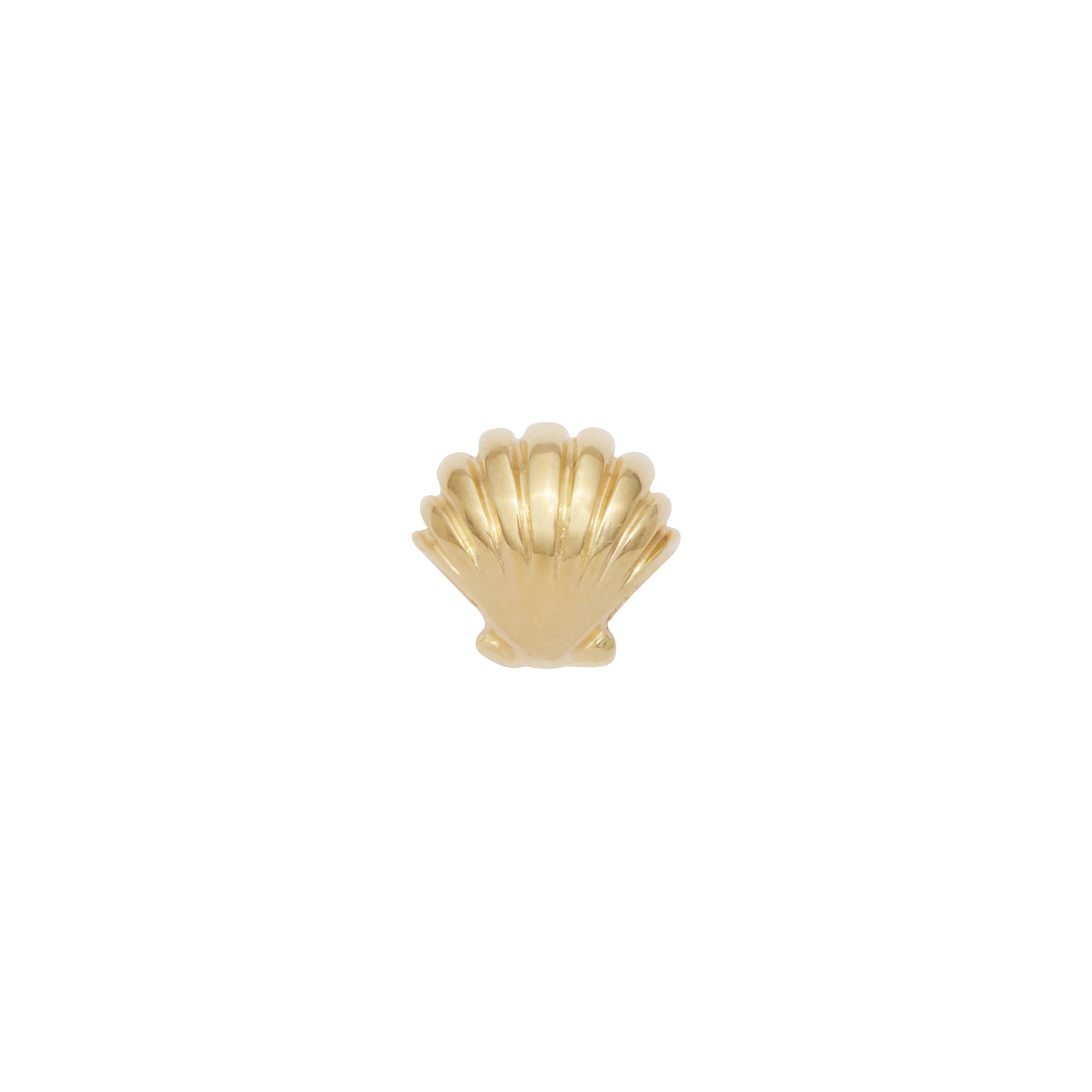 Tiny Shell Slider Charm - Gold