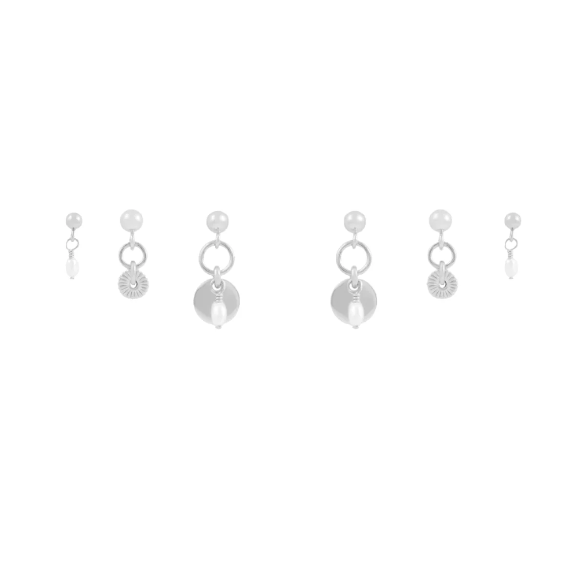 Sia Earring Stack  - Silver