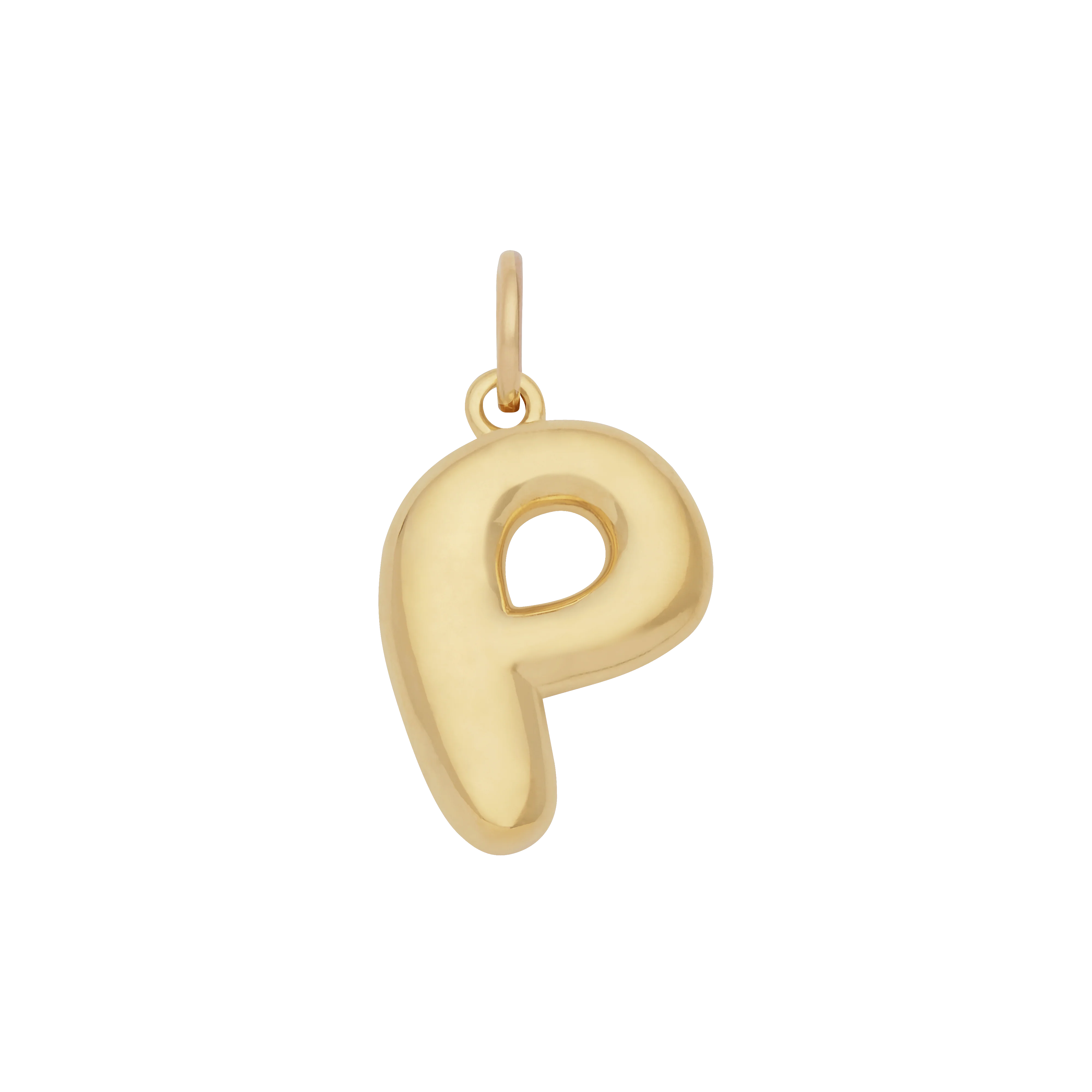 Bubble Letter Charm - Gold