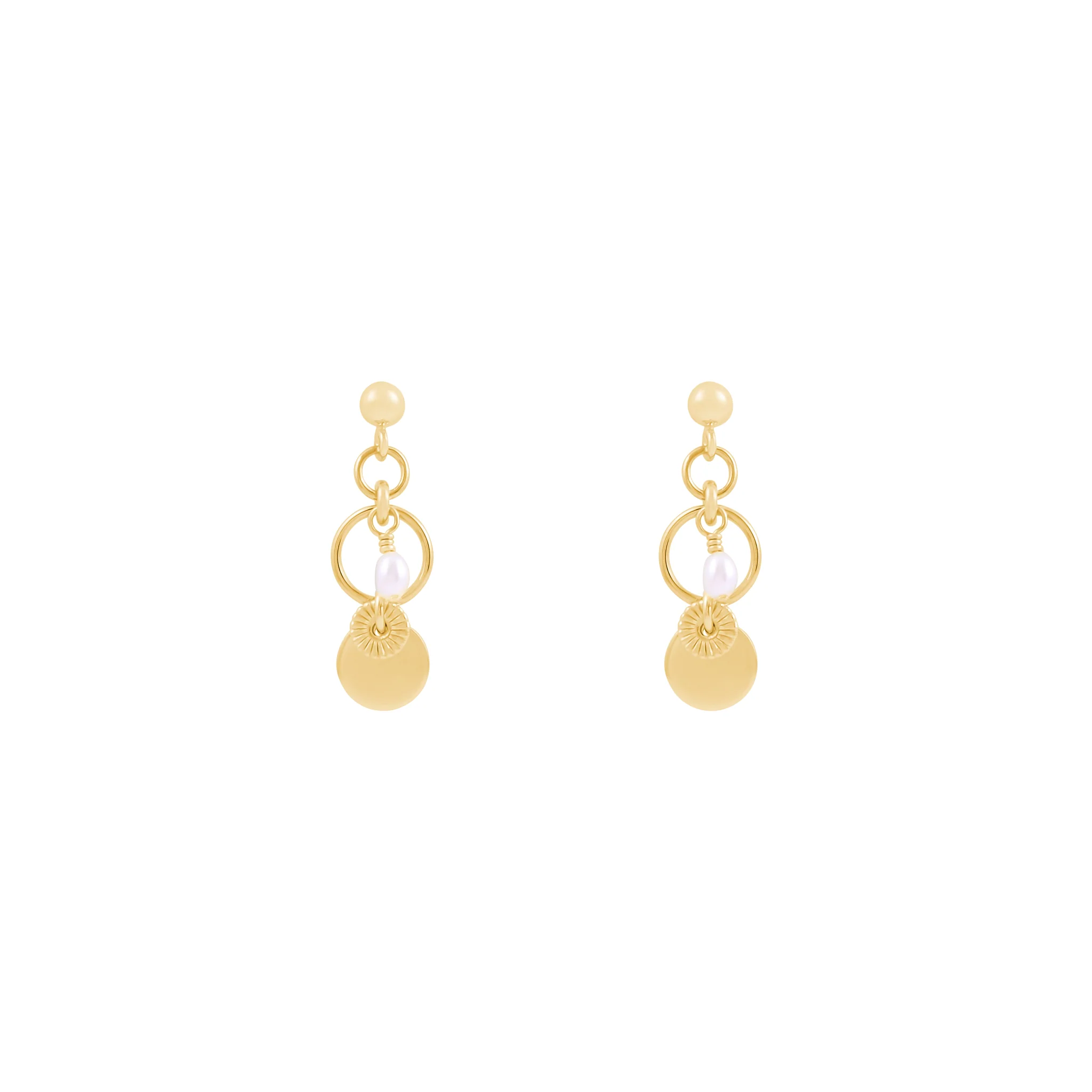 Tilly Freshwater Pearl Earrings - Gold