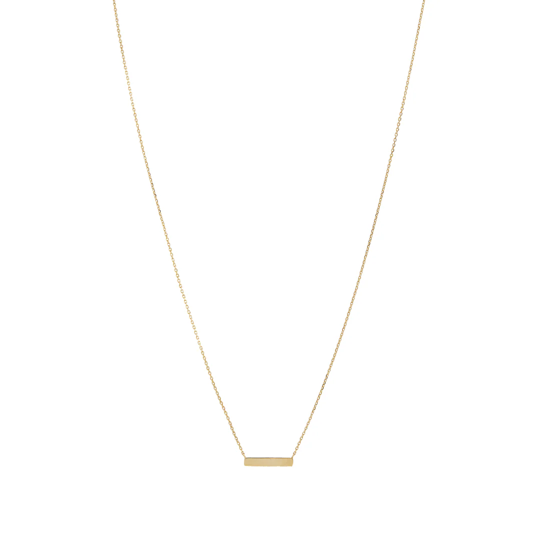 Bar Necklace - Solid Gold
