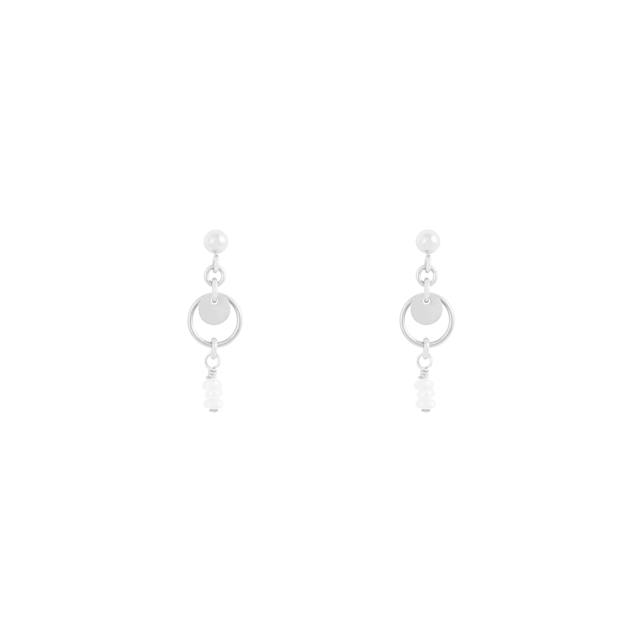 Stevie Freshwater Pearl Earrings - Silver