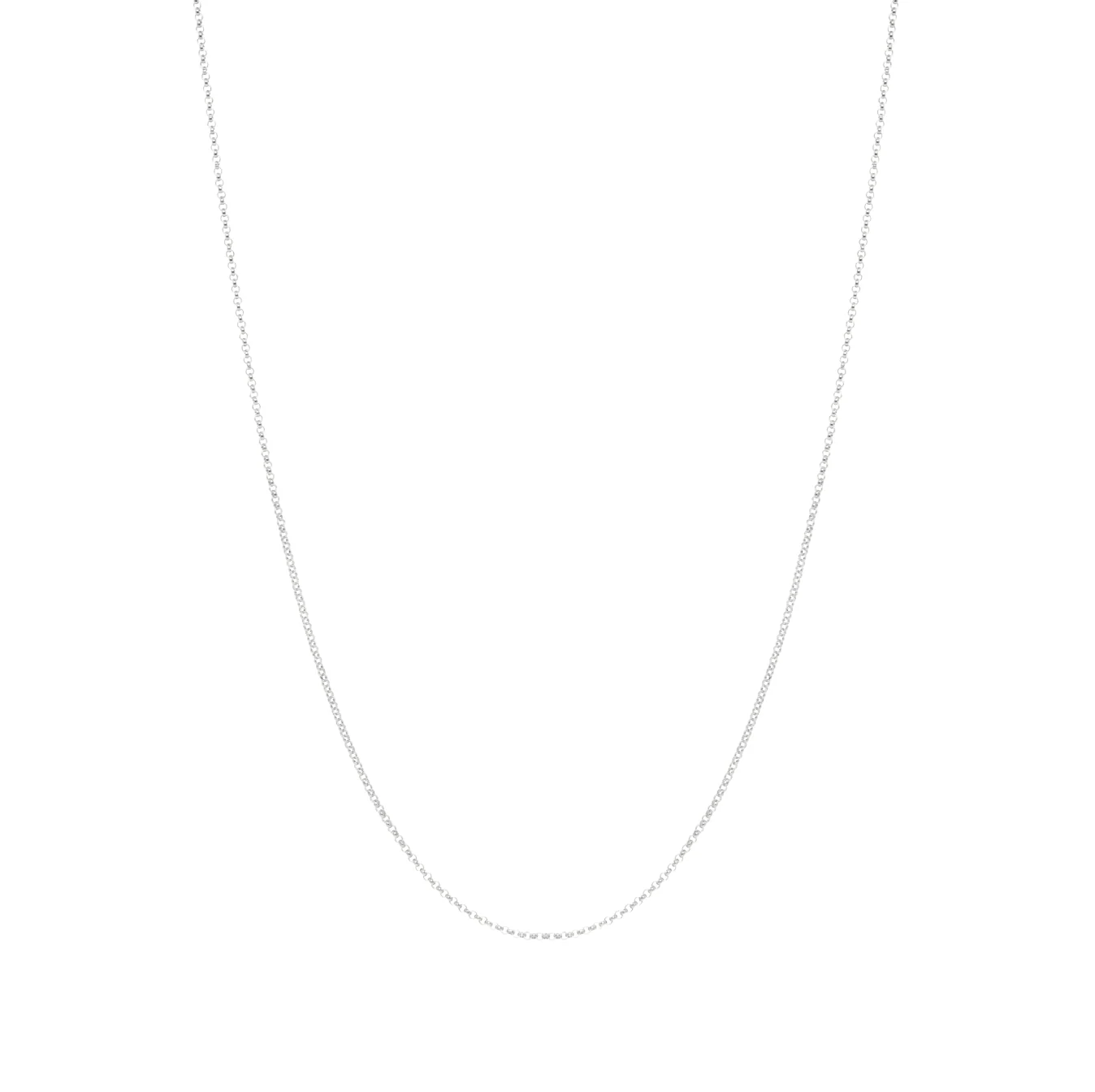 Thin Rolo Chain Necklace - Sterling Silver