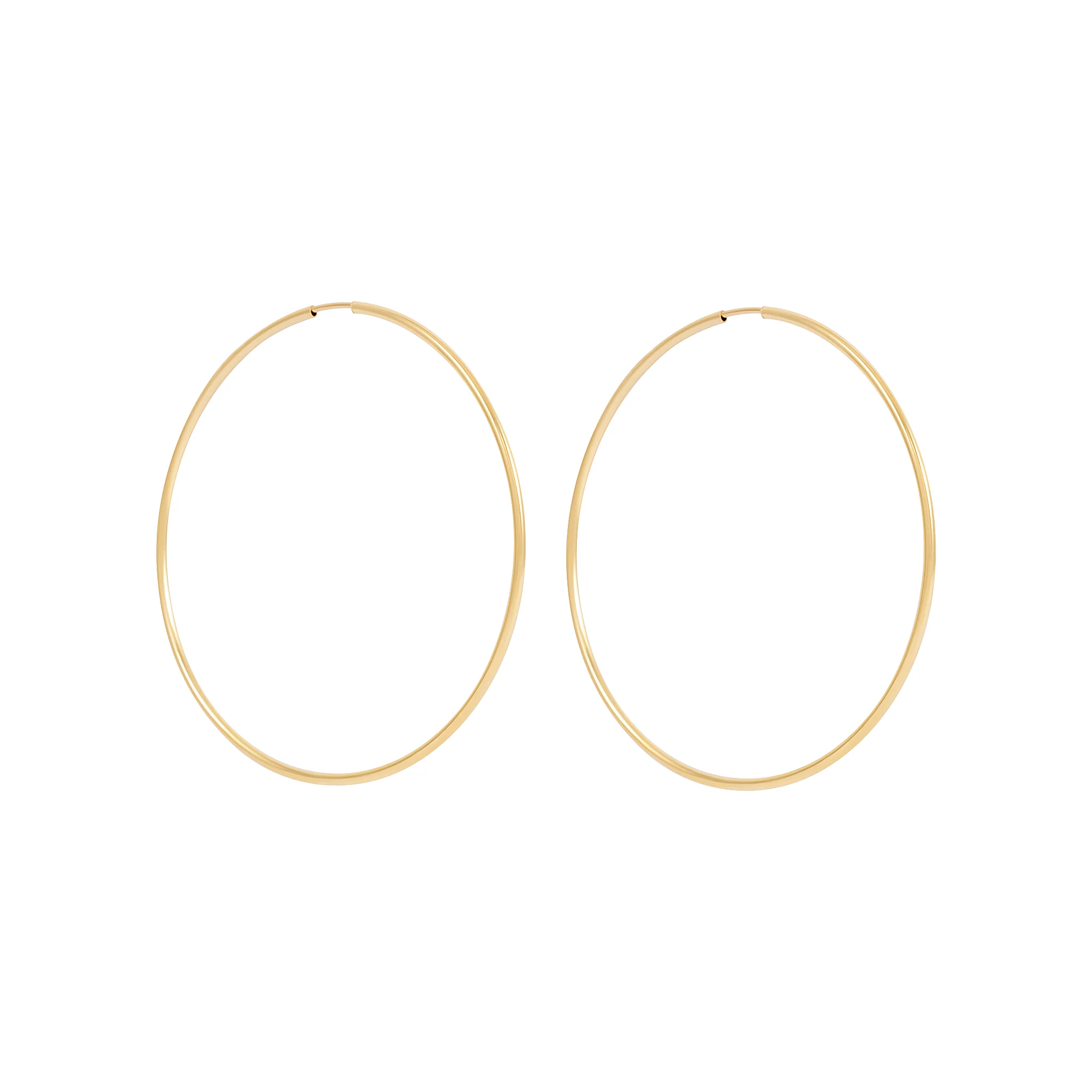 Thin Hoop Earrings - Gold