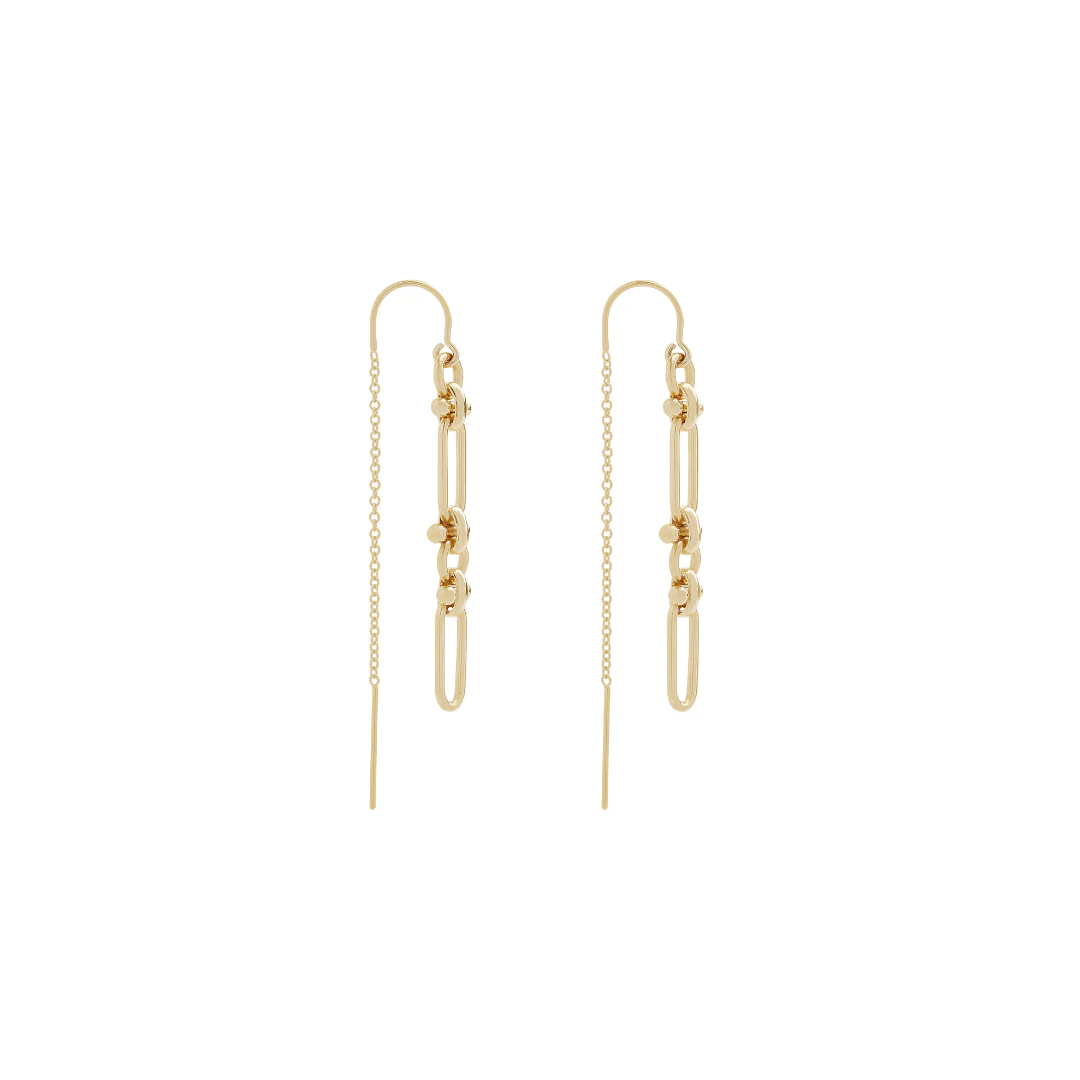 Santorini Thread Earrings - Gold