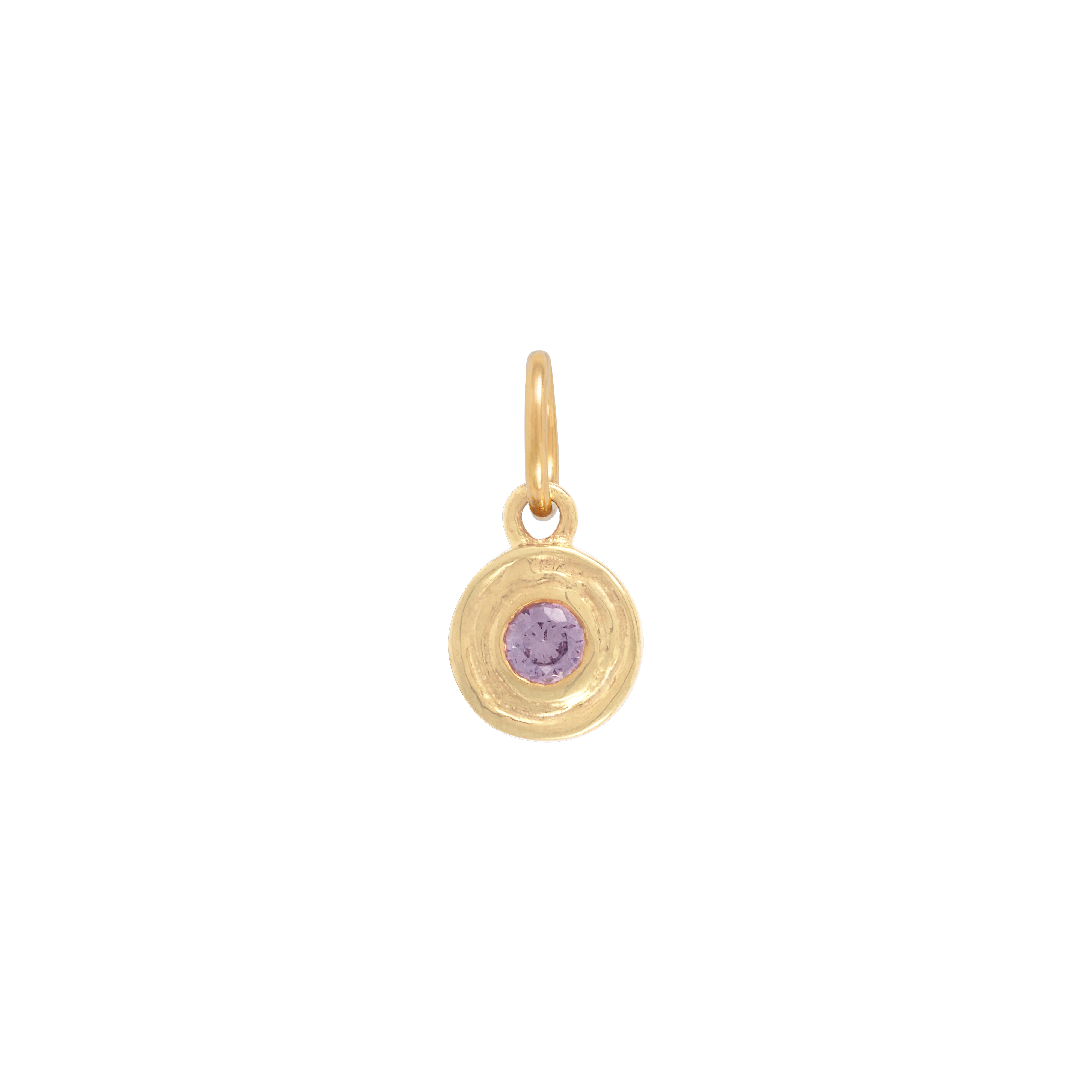 Hanging Birthstone Charm - Gold