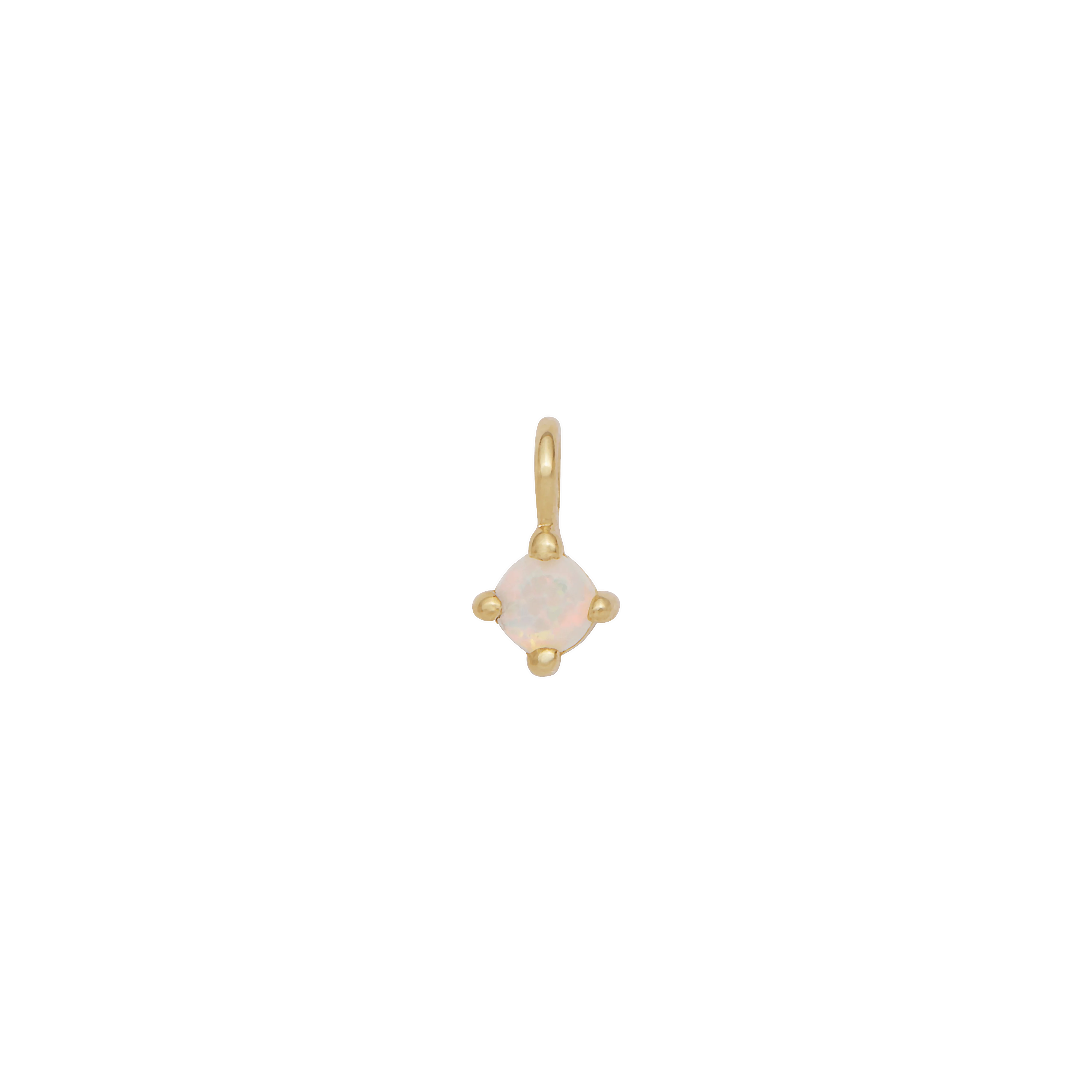 Birthstone Hanging Charm - Solid Gold